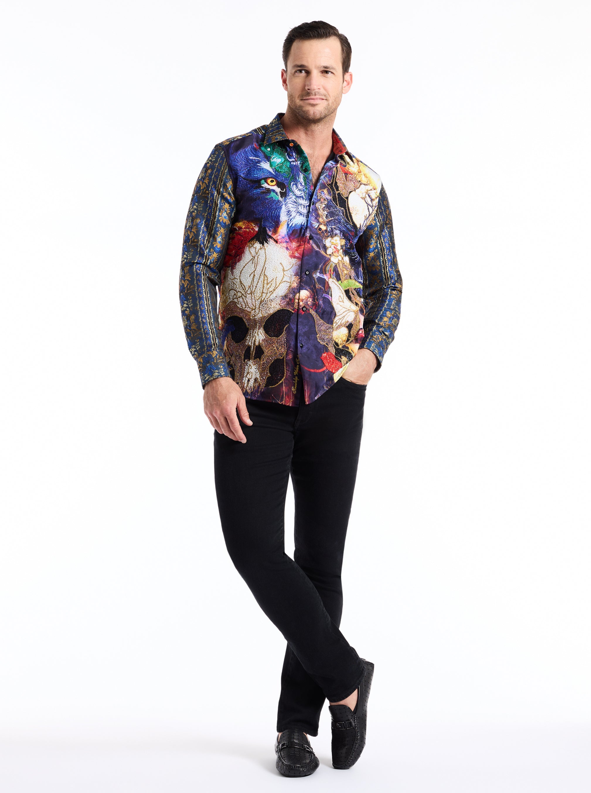 LIMITED EDITION RILEY'S LOBO LONG SLEEVE BUTTON DOWN SHIRT