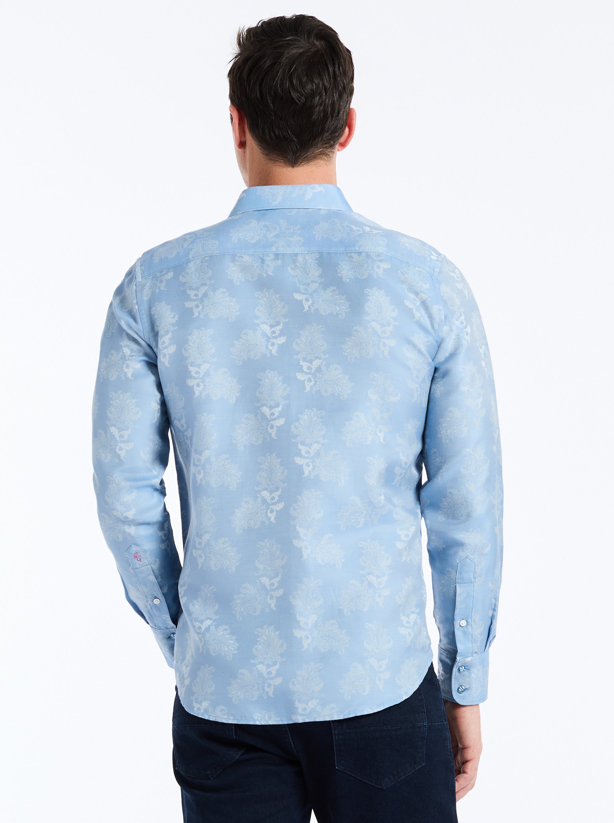 LIMITED EDITION A HUE OF BLUE LONG SLEEVE BUTTON DOWN SHIRT