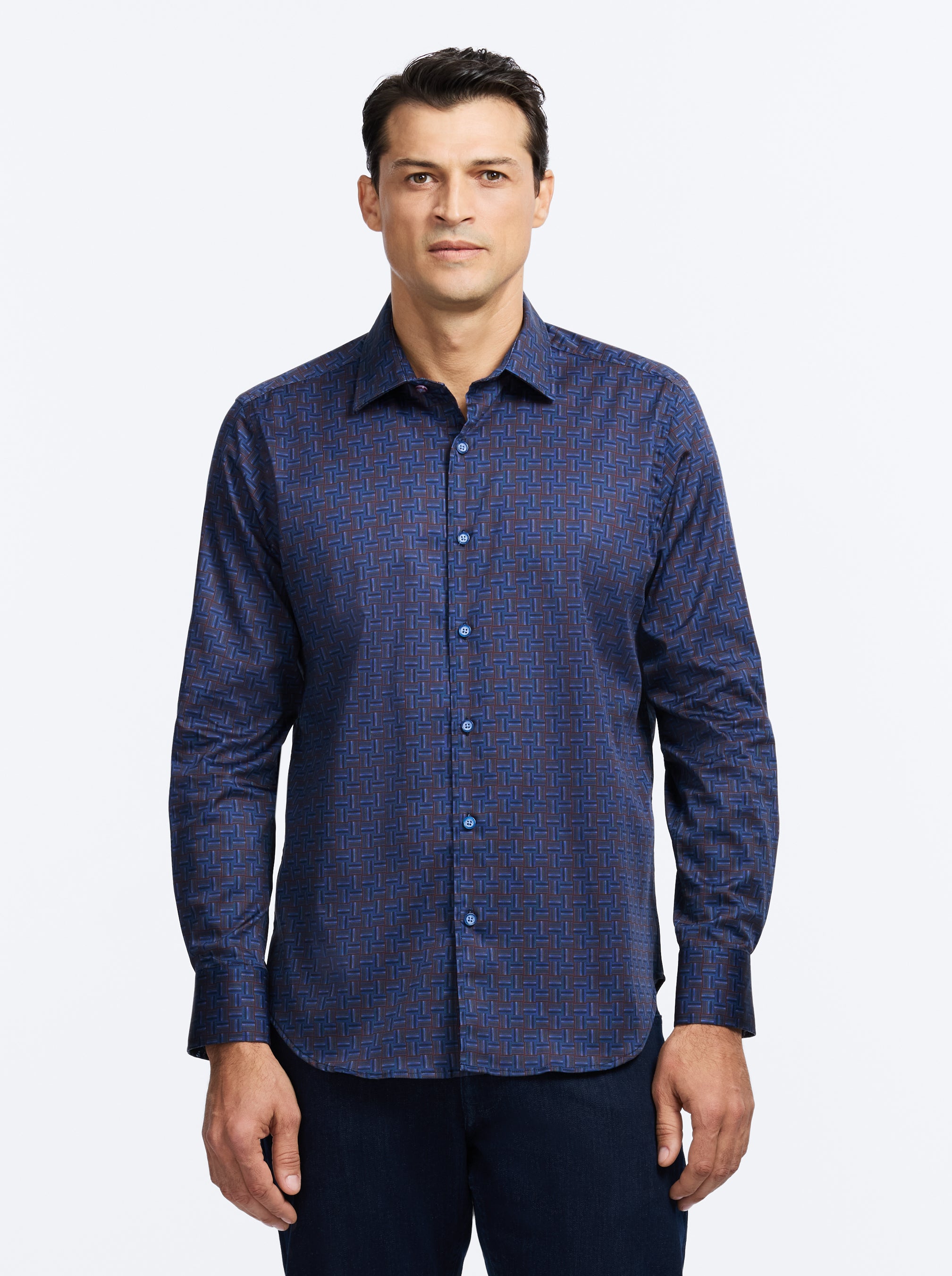 TALBOT LONG SLEEVE BUTTON DOWN KNIT SHIRT