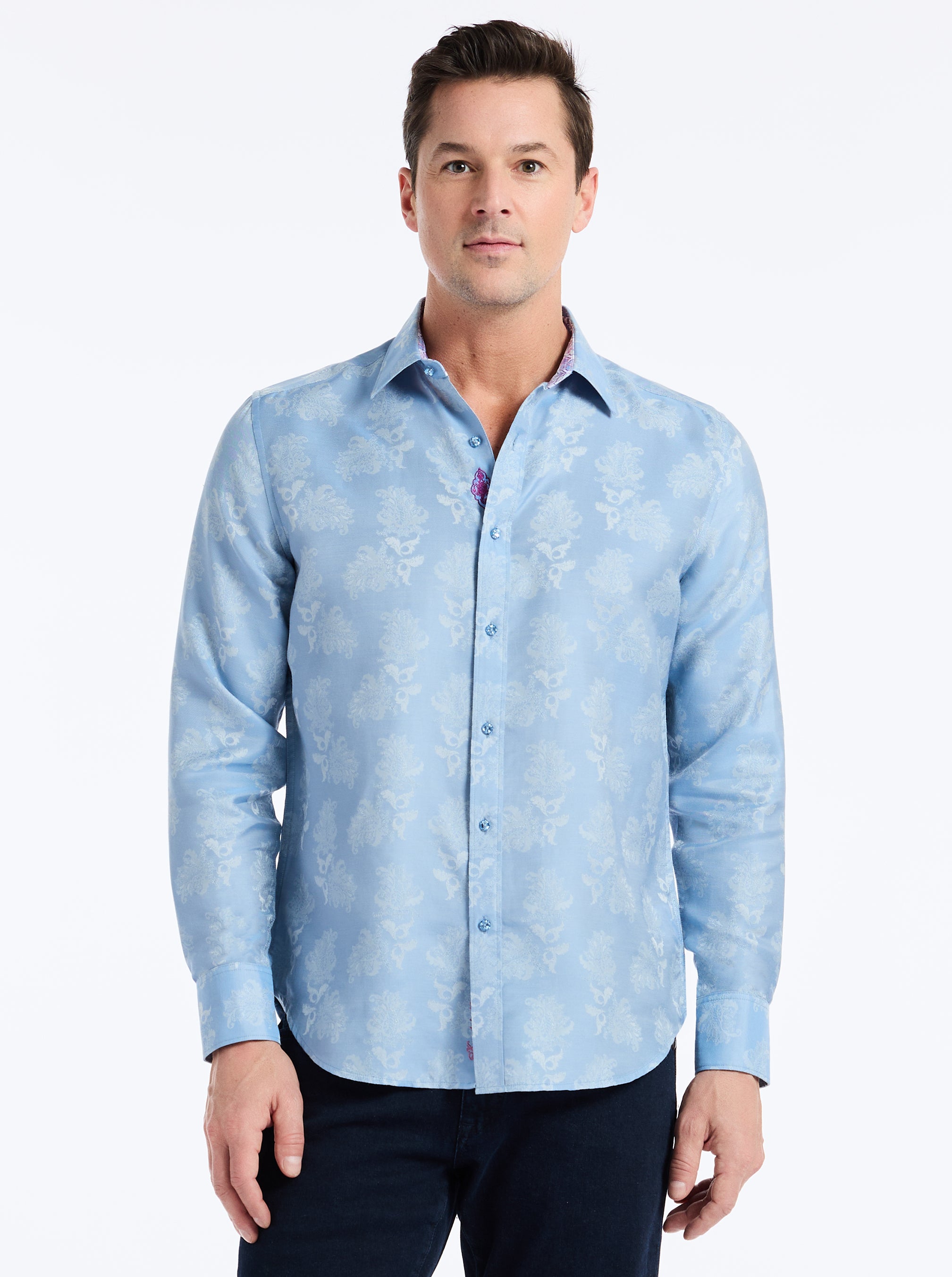 LIMITED EDITION A HUE OF BLUE LONG SLEEVE BUTTON DOWN SHIRT