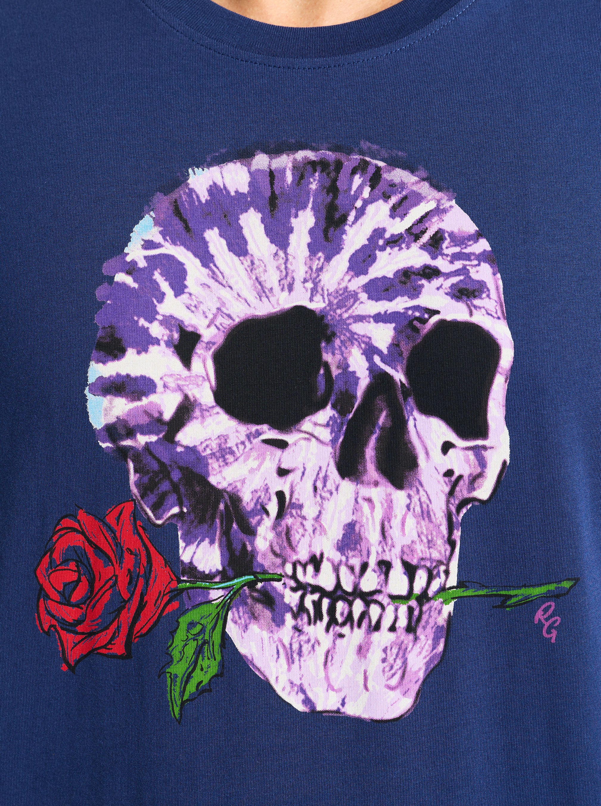 TIE DYE SKULL SHORT SLEEVE T-SHIRT