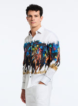 DERBY DAY LONG SLEEVE BUTTON DOWN SHIRT