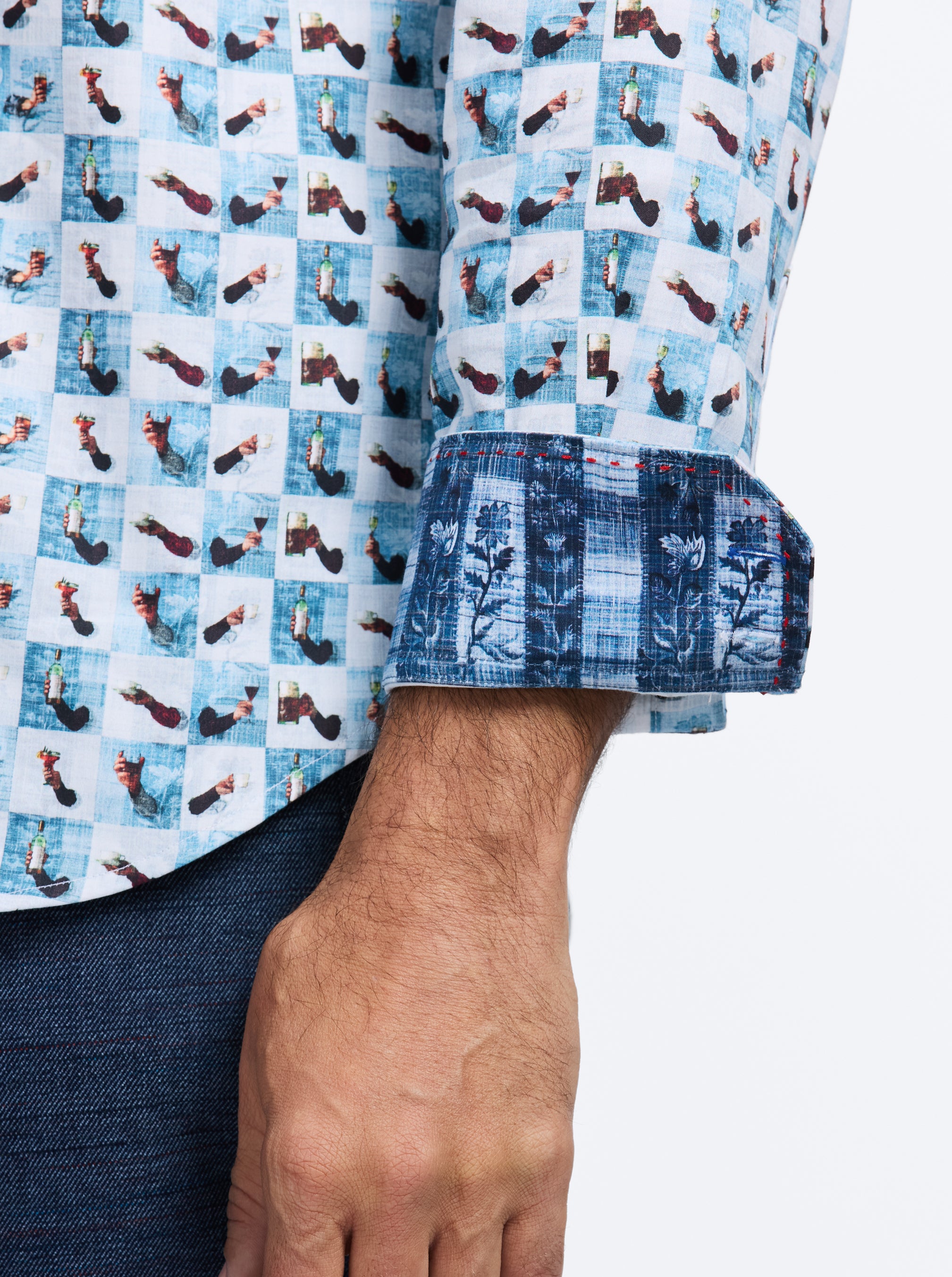 TOASTED LONG SLEEVE BUTTON DOWN SHIRT