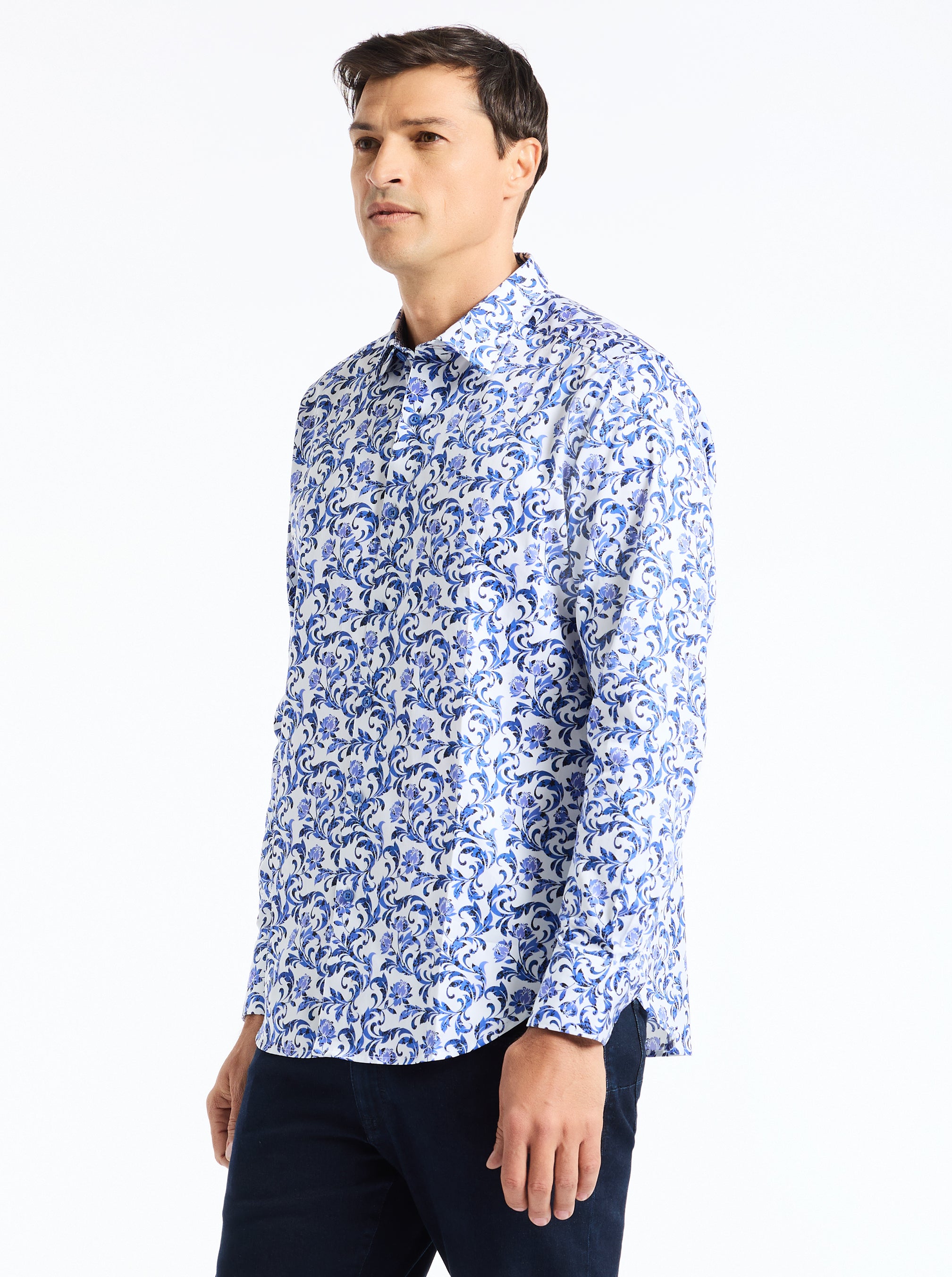 ASLAN LONG SLEEVE BUTTON DOWN SHIRT