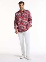 BLOOD ROSE LONG SLEEVE BUTTON DOWN SHIRT
