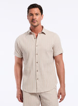 FORNILLO SHORT SLEEVE BUTTON DOWN SHIRT