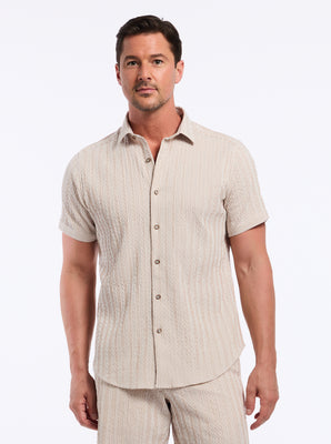 FORNILLO SHORT SLEEVE BUTTON DOWN SHIRT