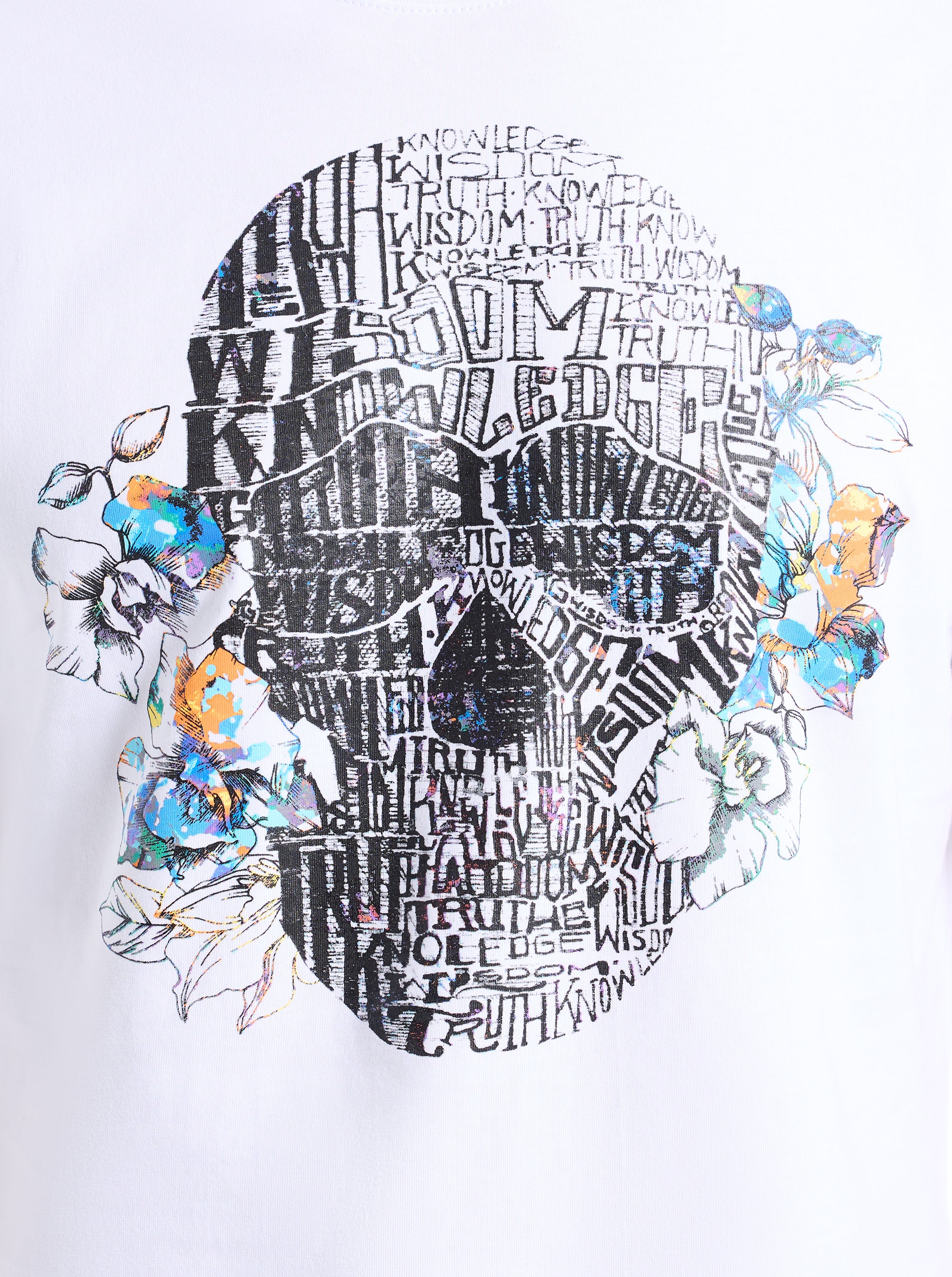 FLORAL SKULL SHORT SLEEVE T-SHIRT