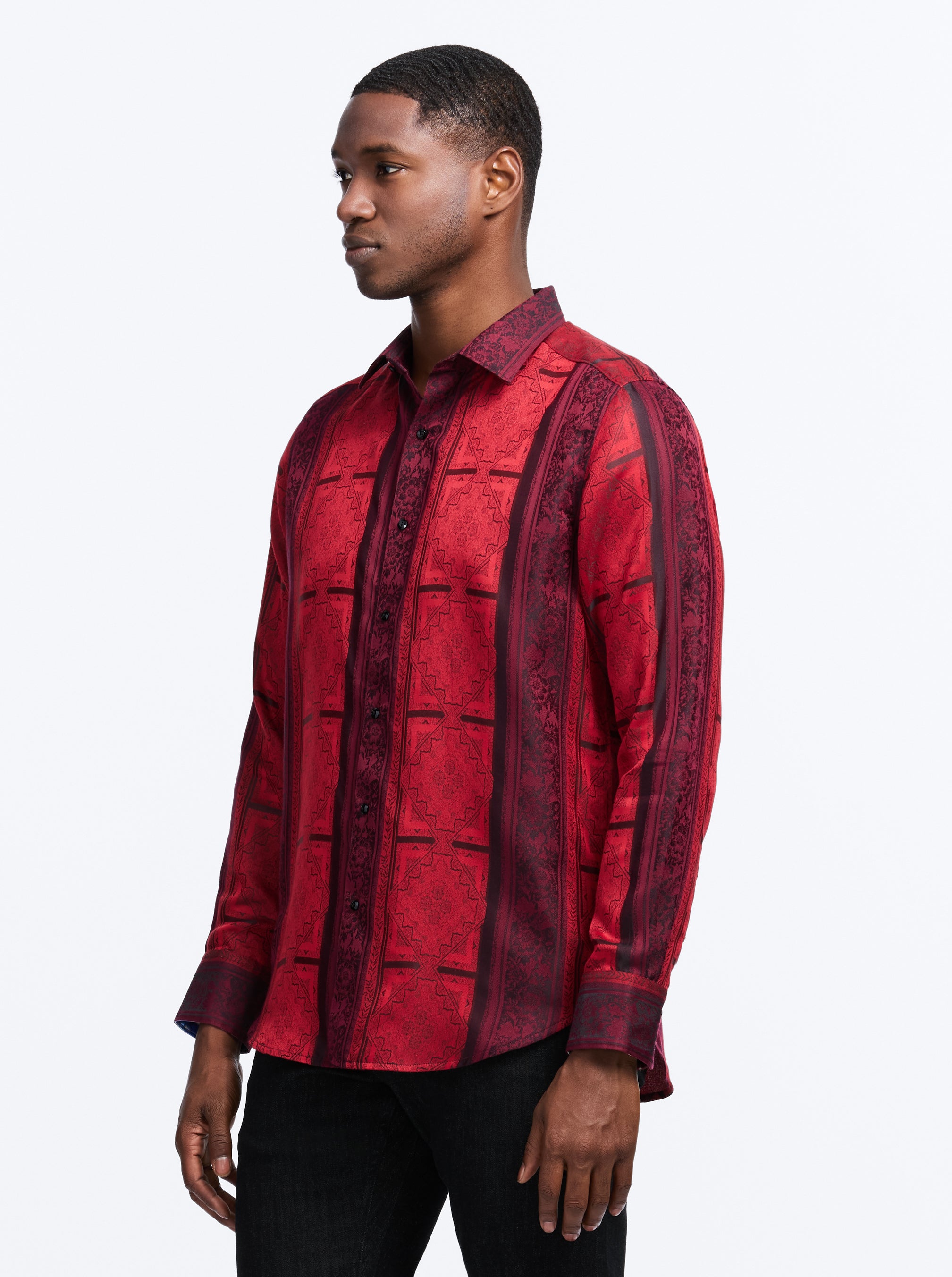 LIMITED EDITION CRIMSON CHEER LONG SLEEVE BUTTON DOWN SHIRT