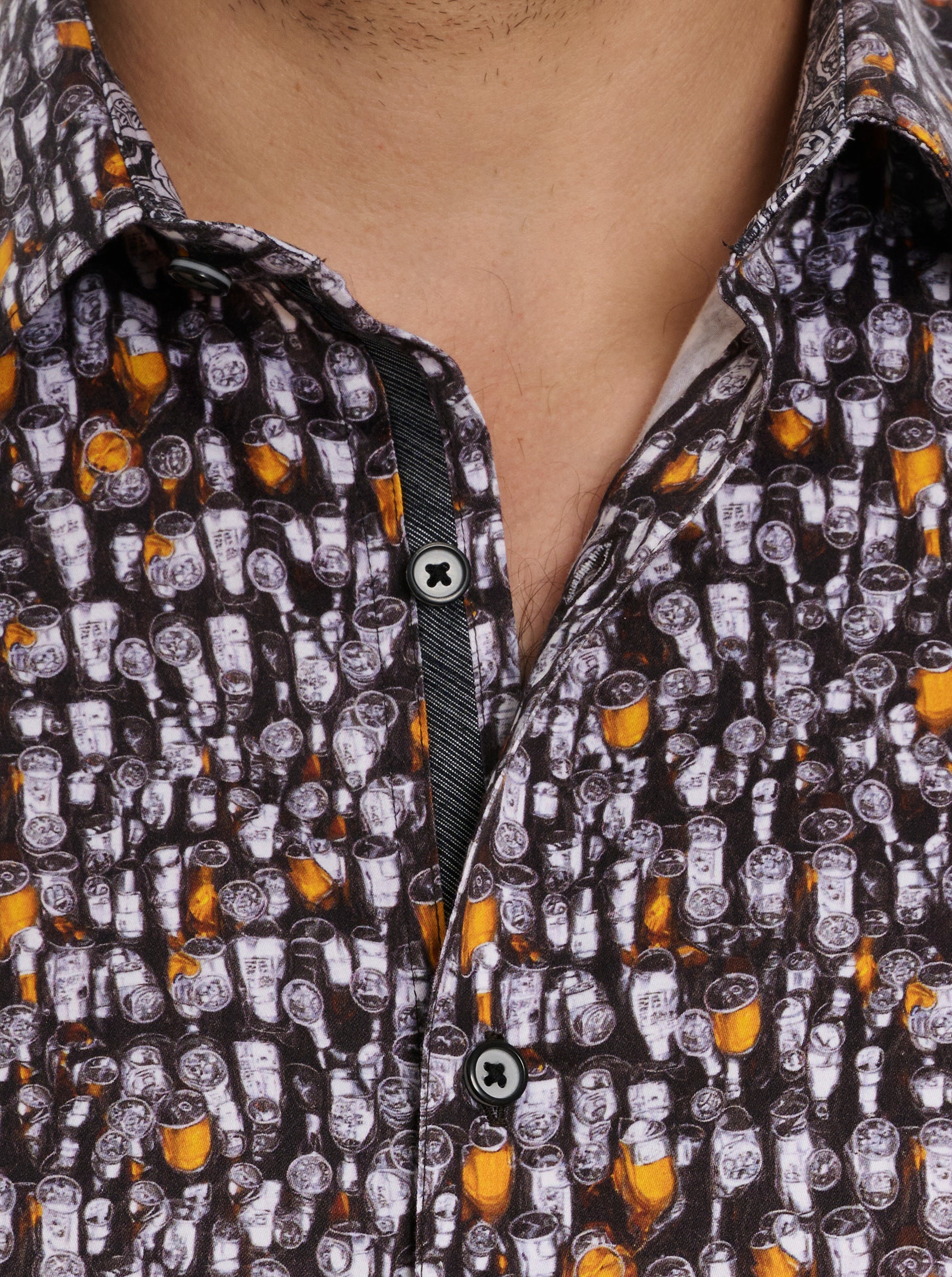 BEER BASH LONG SLEEVE BUTTON DOWN SHIRT BIG