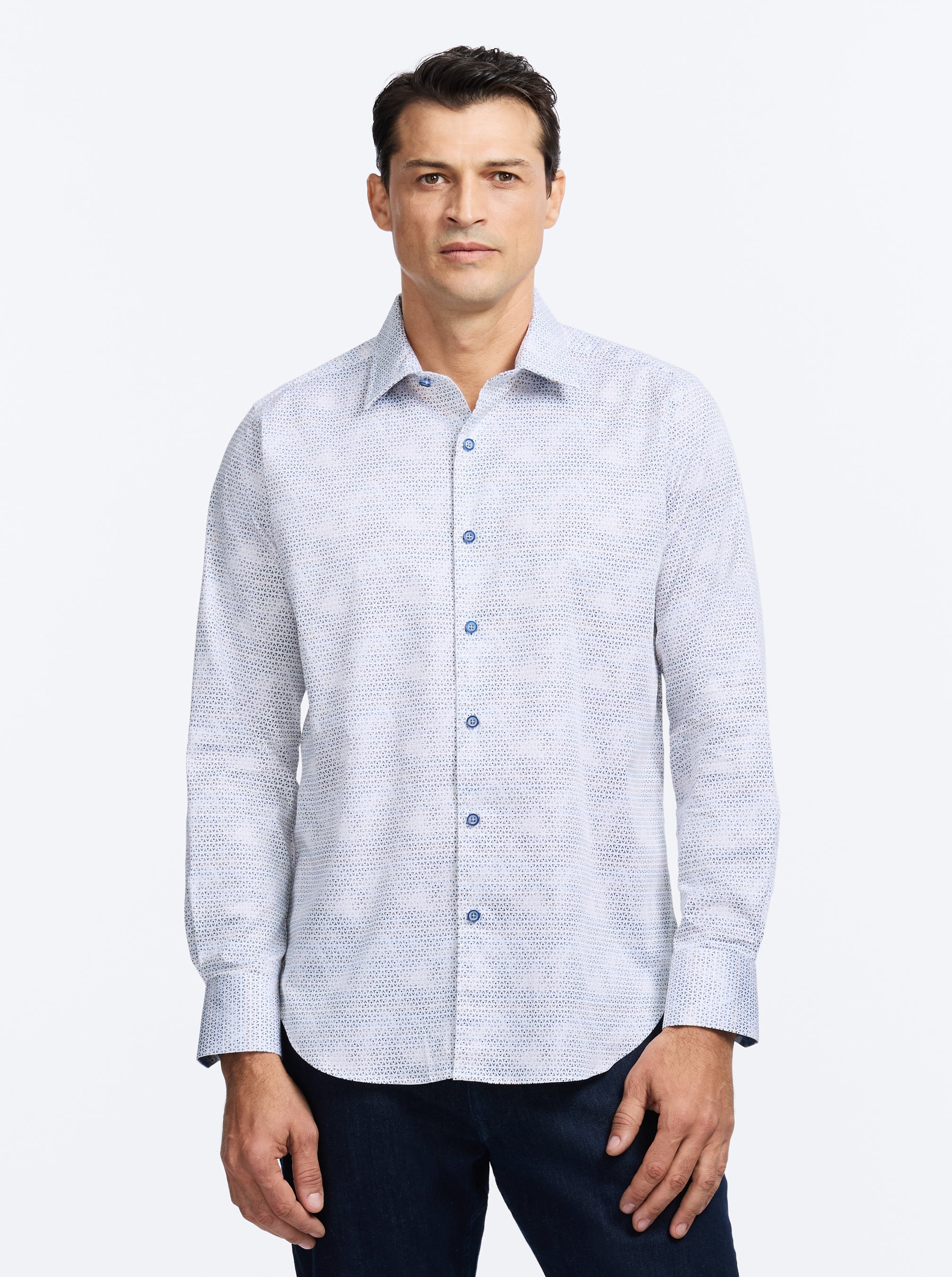 AKEHURST LONG SLEEVE BUTTON DOWN SHIRT