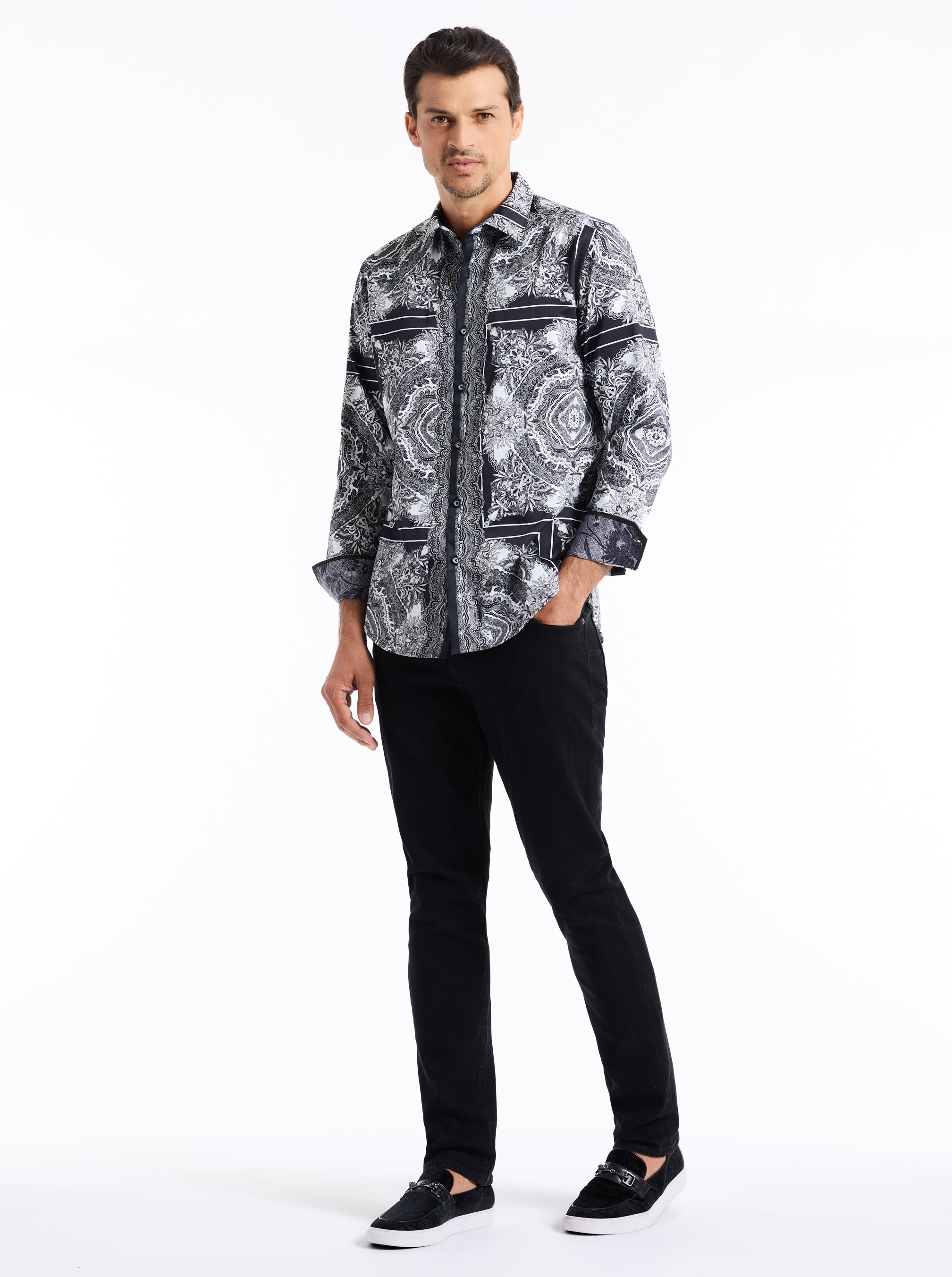 RABAT LONG SLEEVE BUTTON DOWN SHIRT
