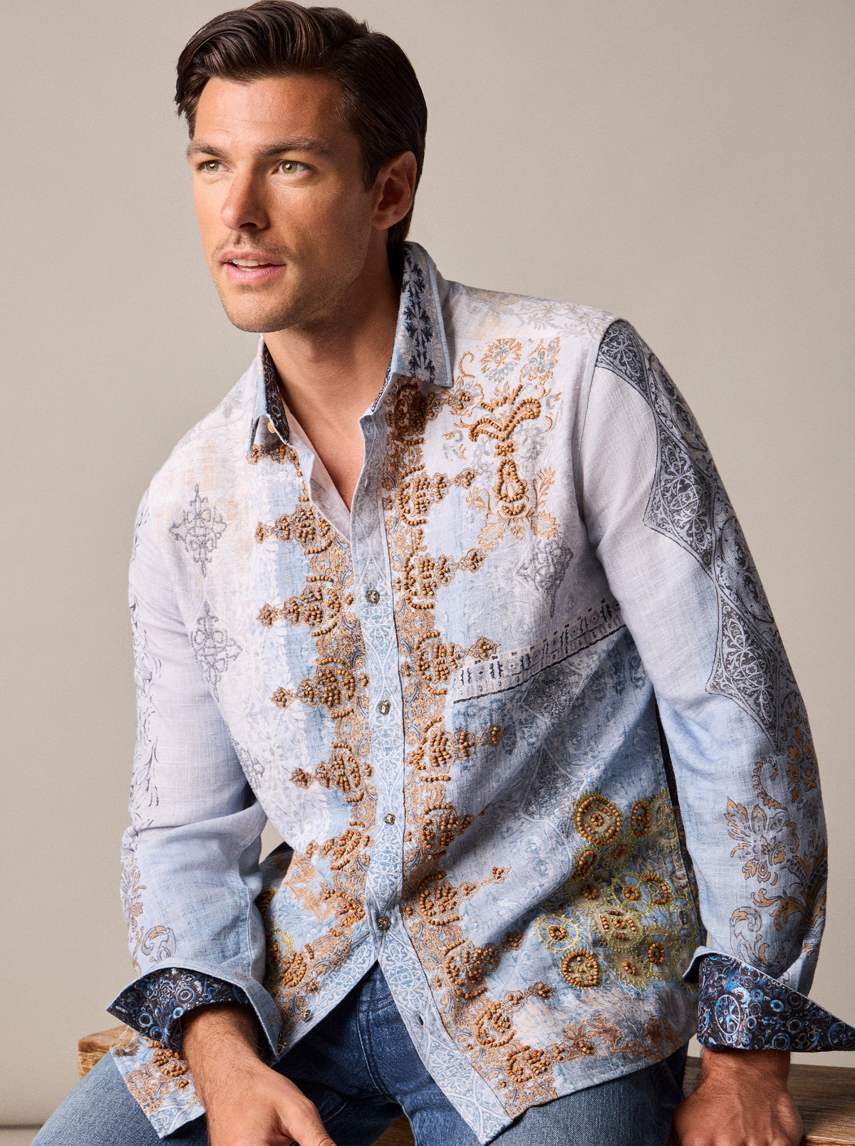 LIMITED EDITION FLOATING EMPIRE LONG SLEEVE BUTTON DOWN SHIRT