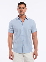 FORNILLO SHORT SLEEVE BUTTON DOWN SHIRT TALL