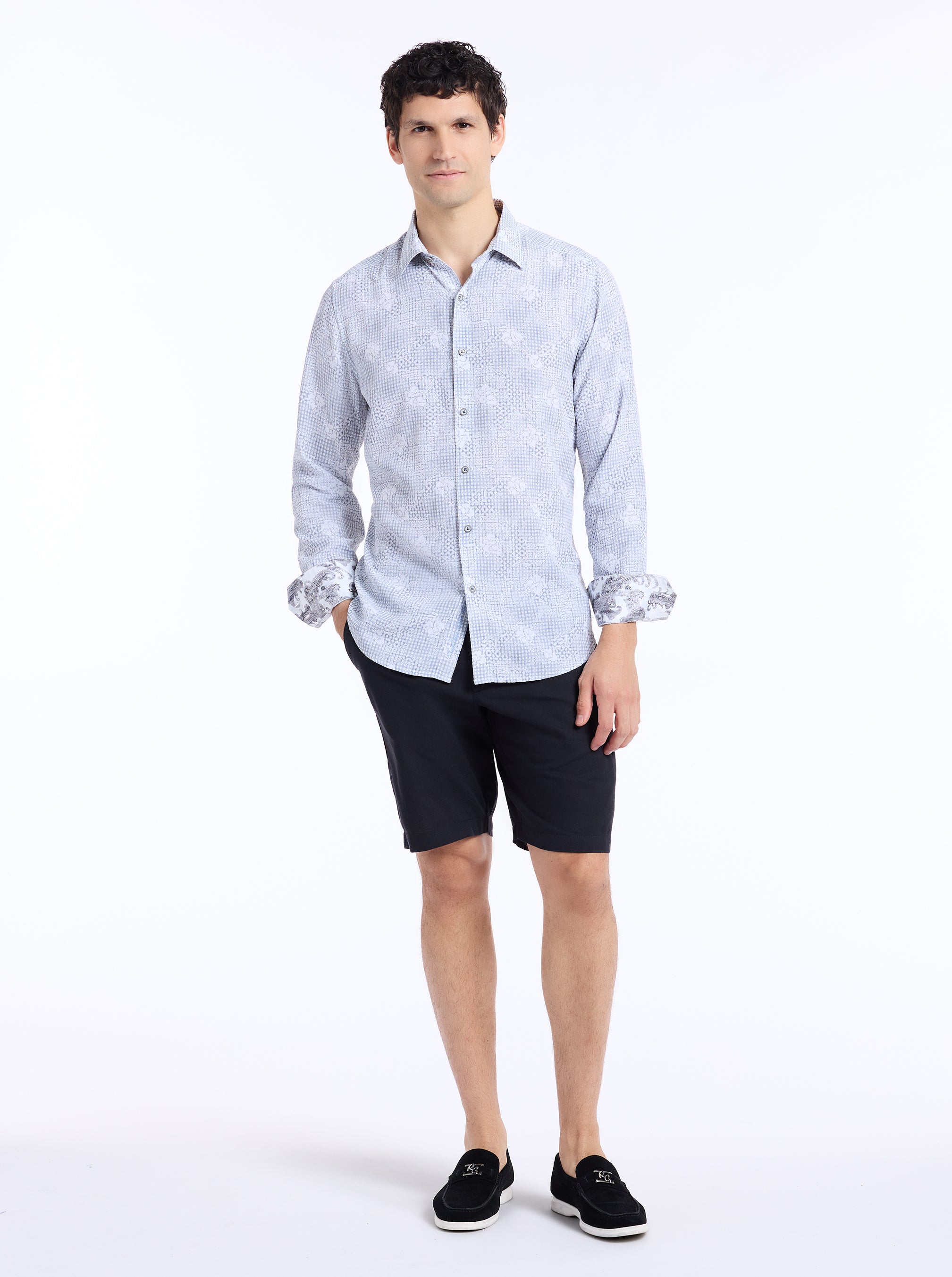 NORFOLK LONG SLEEVE BUTTON DOWN SHIRT