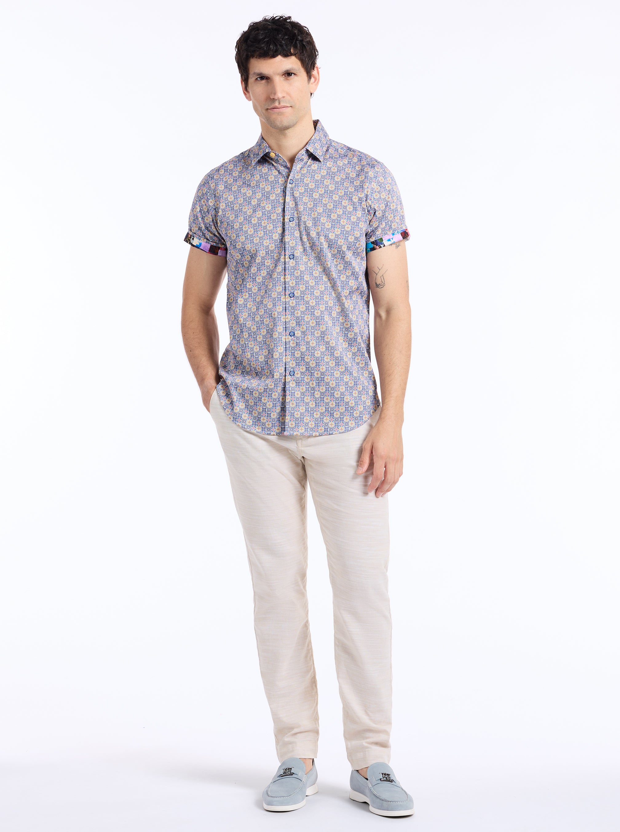 KINLOCH SHORT SLEEVE BUTTON DOWN SHIRT