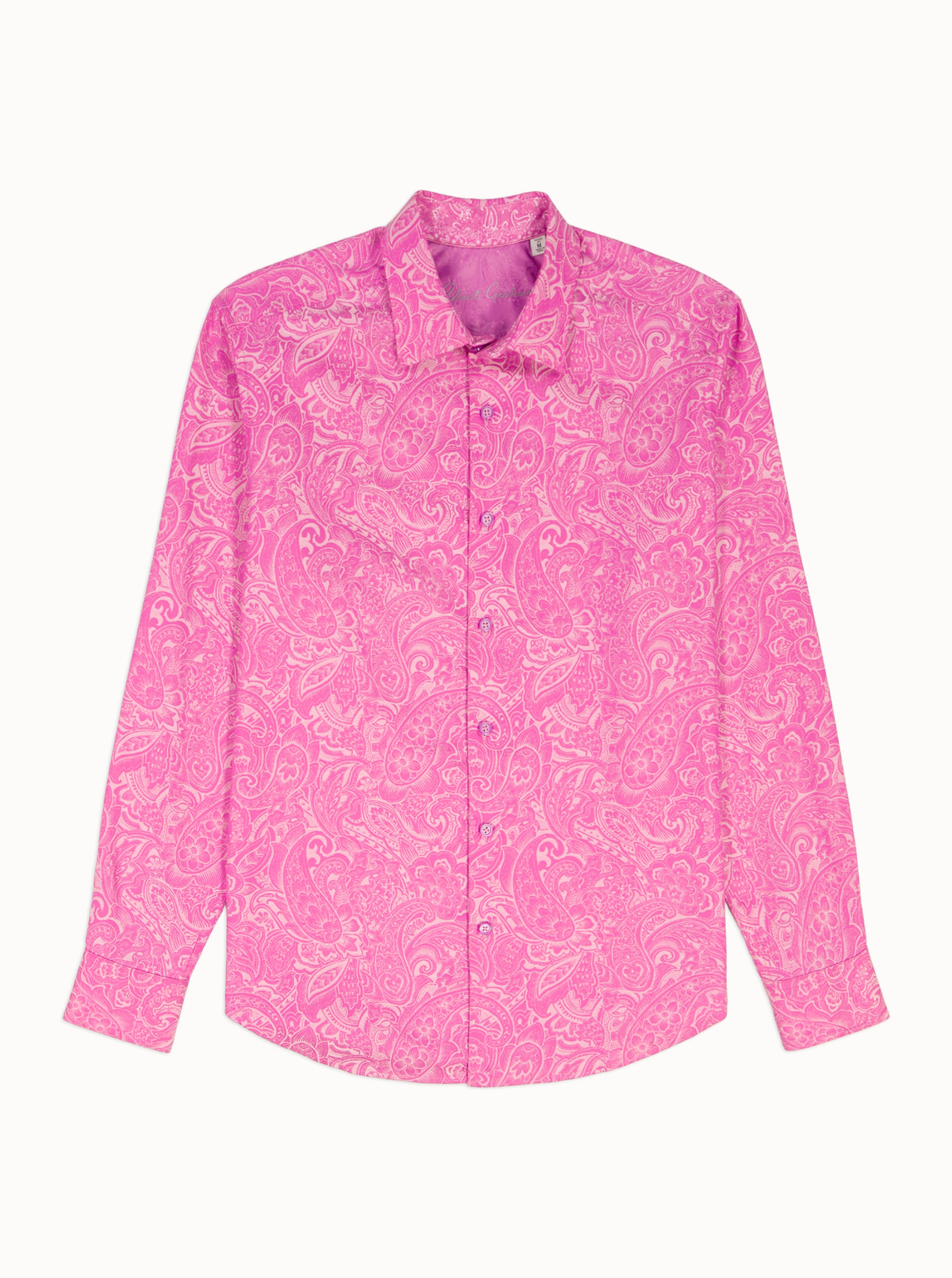 pink long sleeve dress shirt men Robert Graham Hudson Long Sleeve Button Down Shirt
