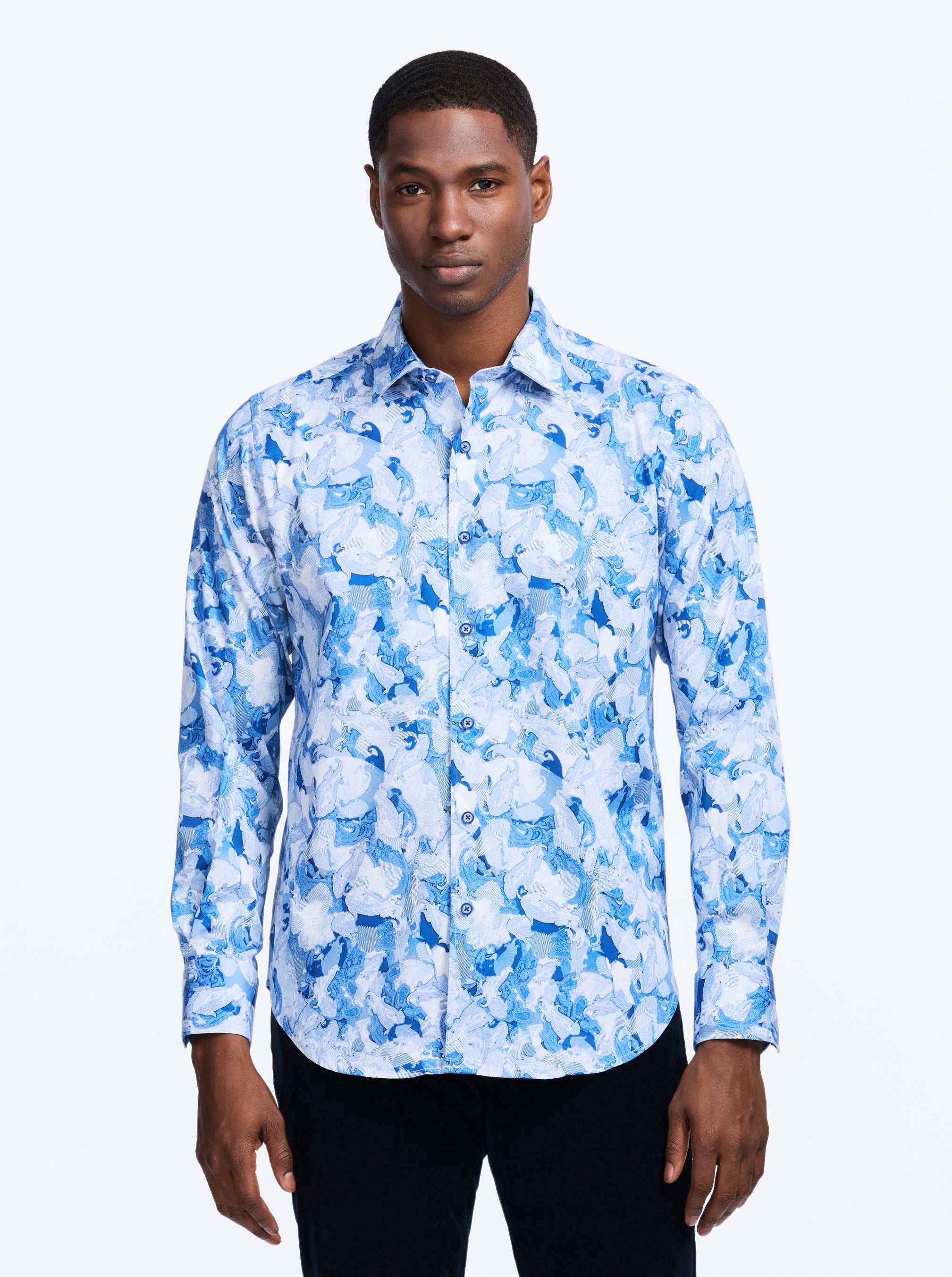 BASKERVILLE LONG SLEEVE BUTTON DOWN SHIRT