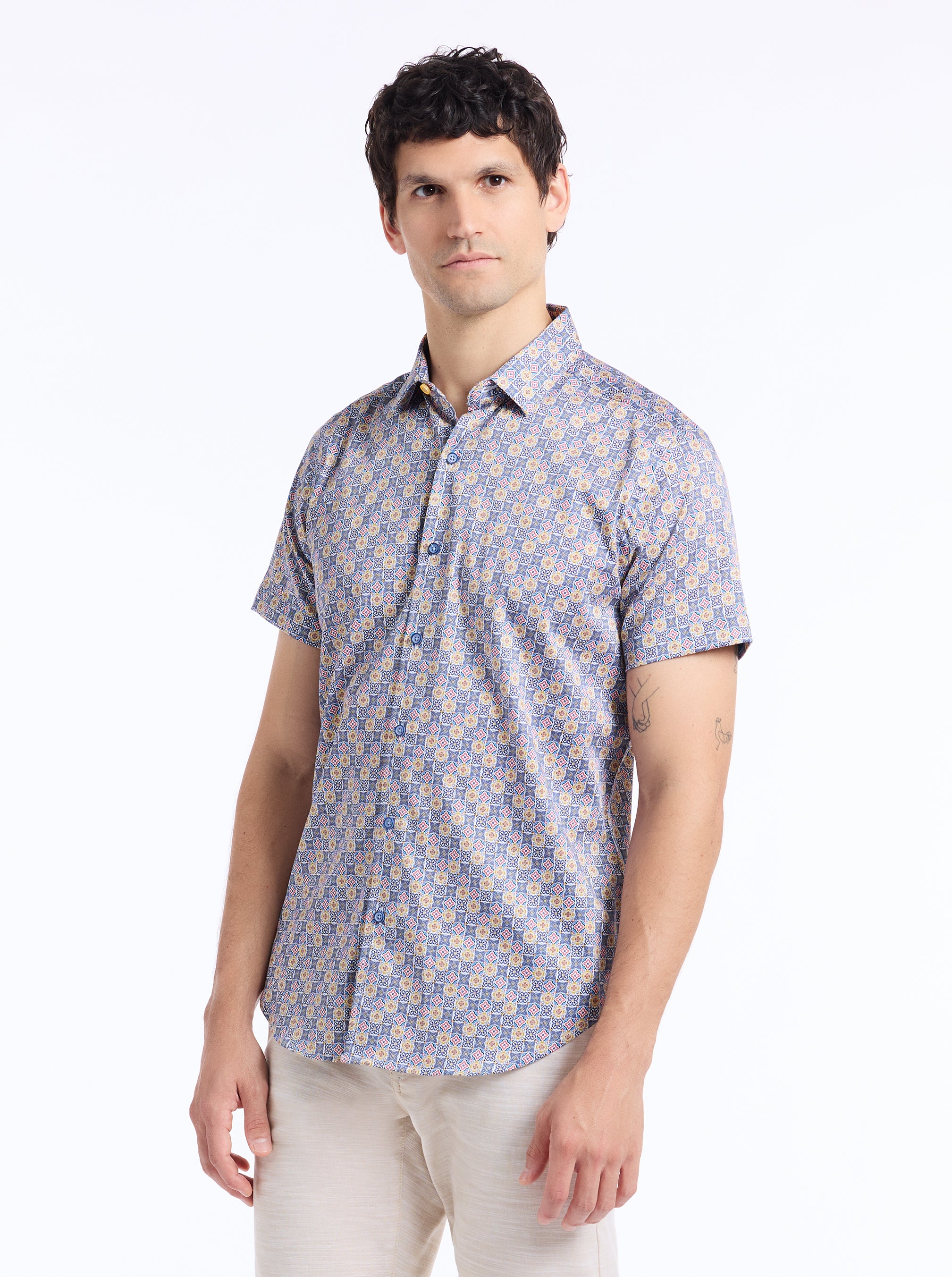 KINLOCH SHORT SLEEVE BUTTON DOWN SHIRT