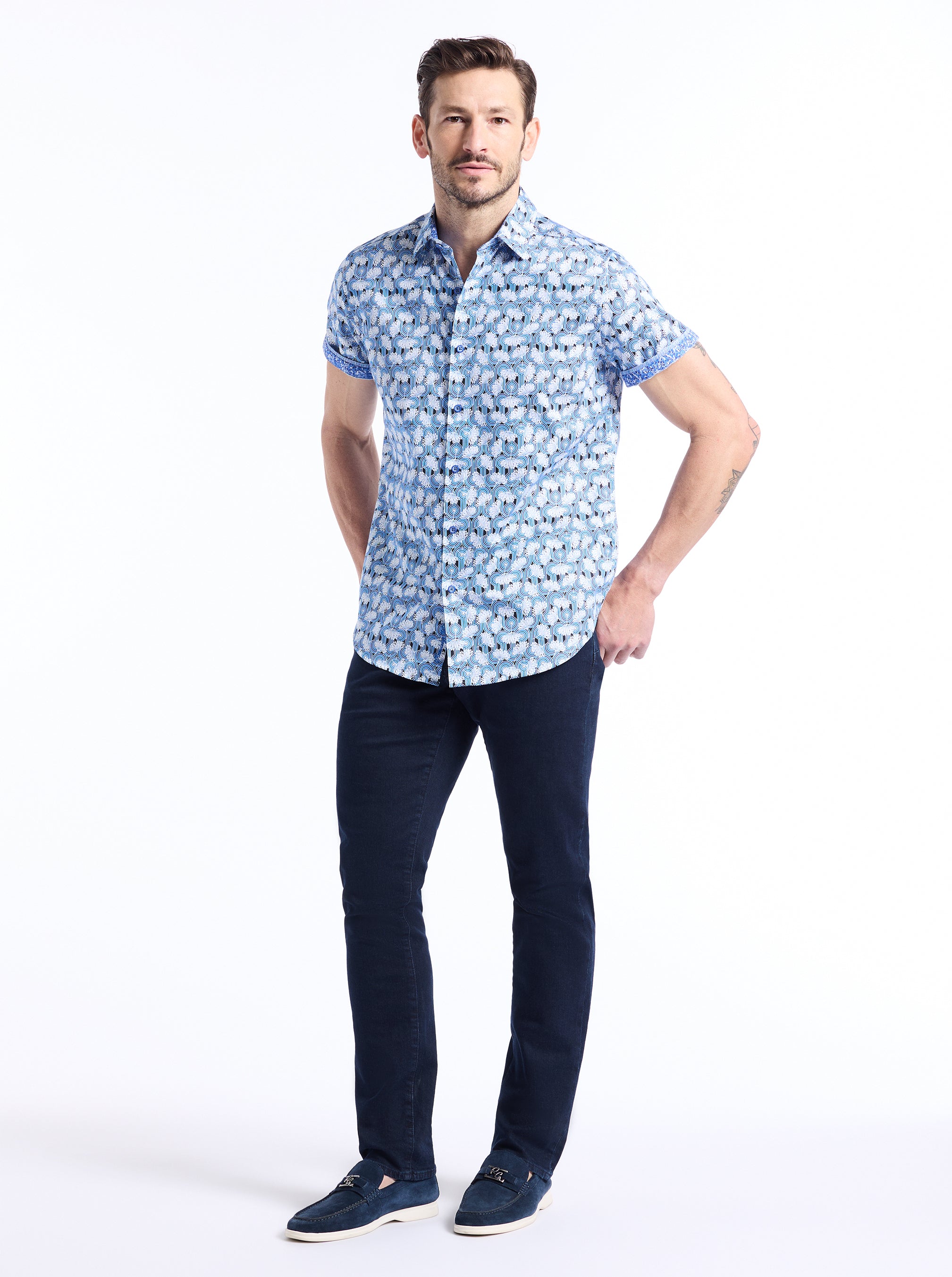 SYSTON SHORT SLEEVE BUTTON DOWN SHIRT