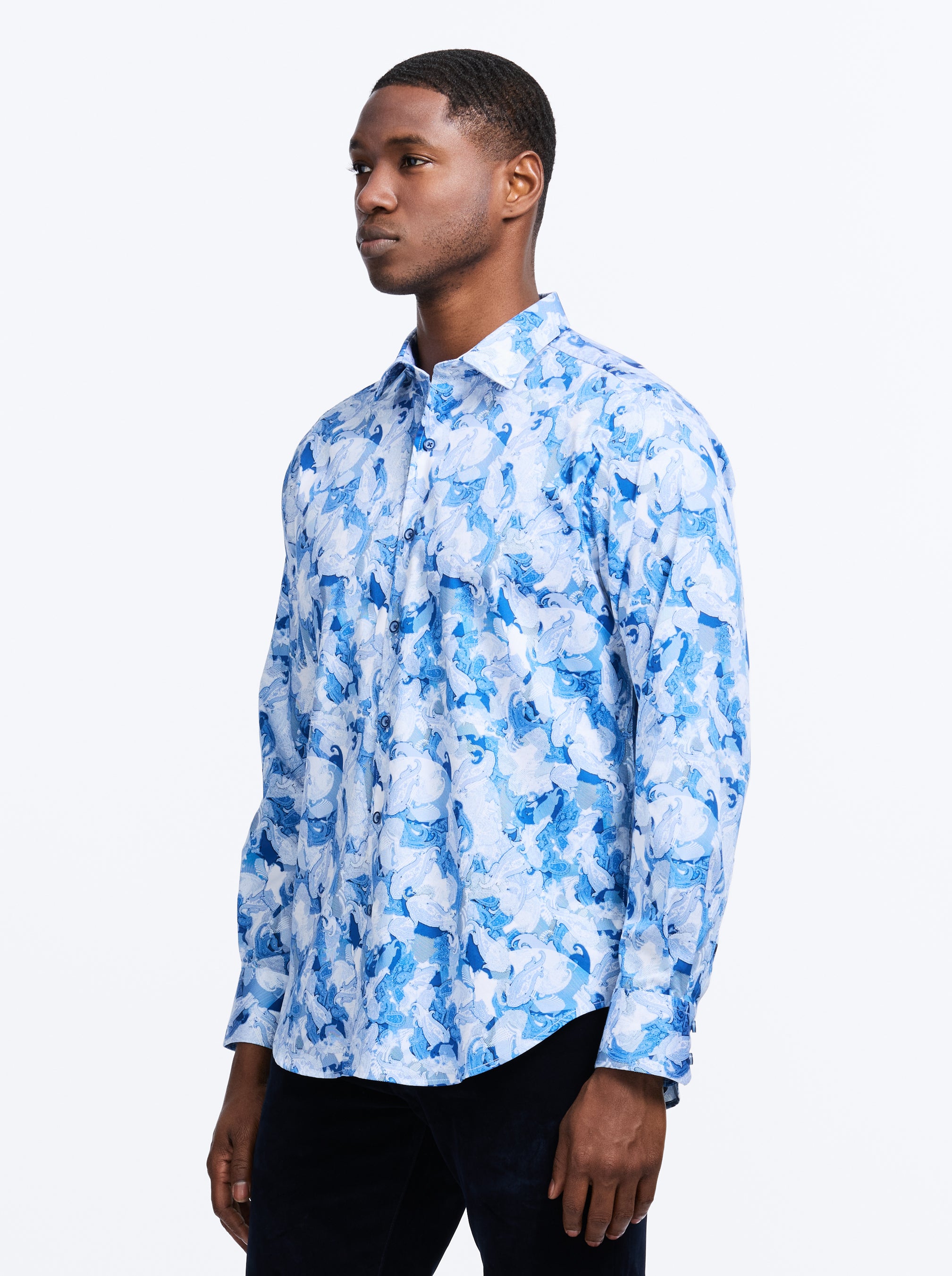 BASKERVILLE LONG SLEEVE BUTTON DOWN SHIRT