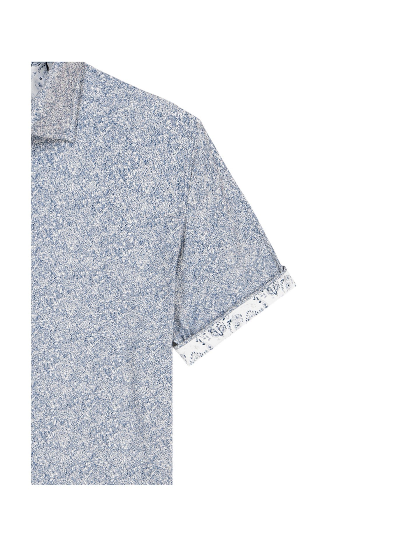 SCRAWL SHORT SLEEVE BUTTON DOWN SHIRT