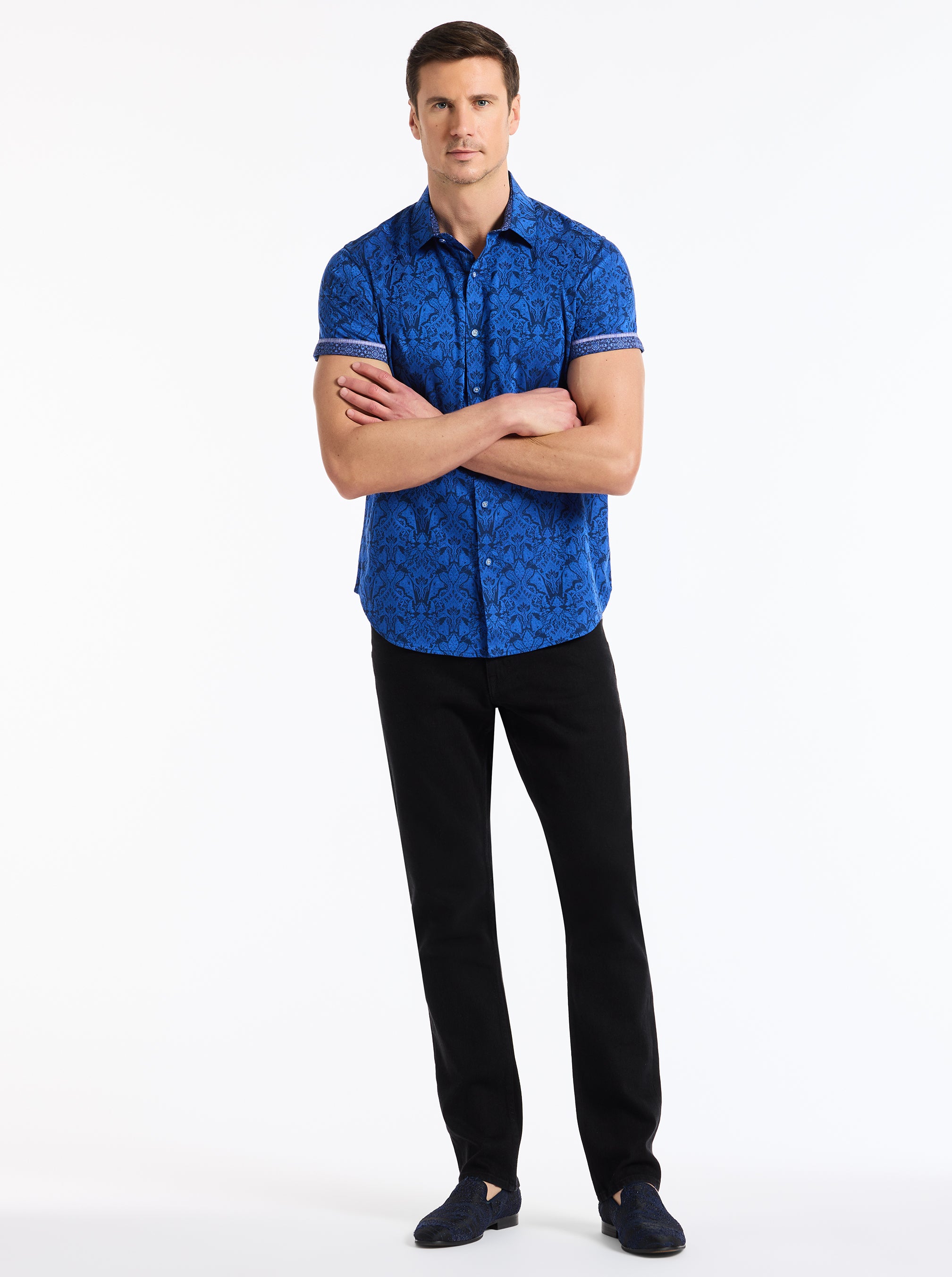 HIGHLAND SHORT SLEEVE BUTTON DOWN SHIRT TALL