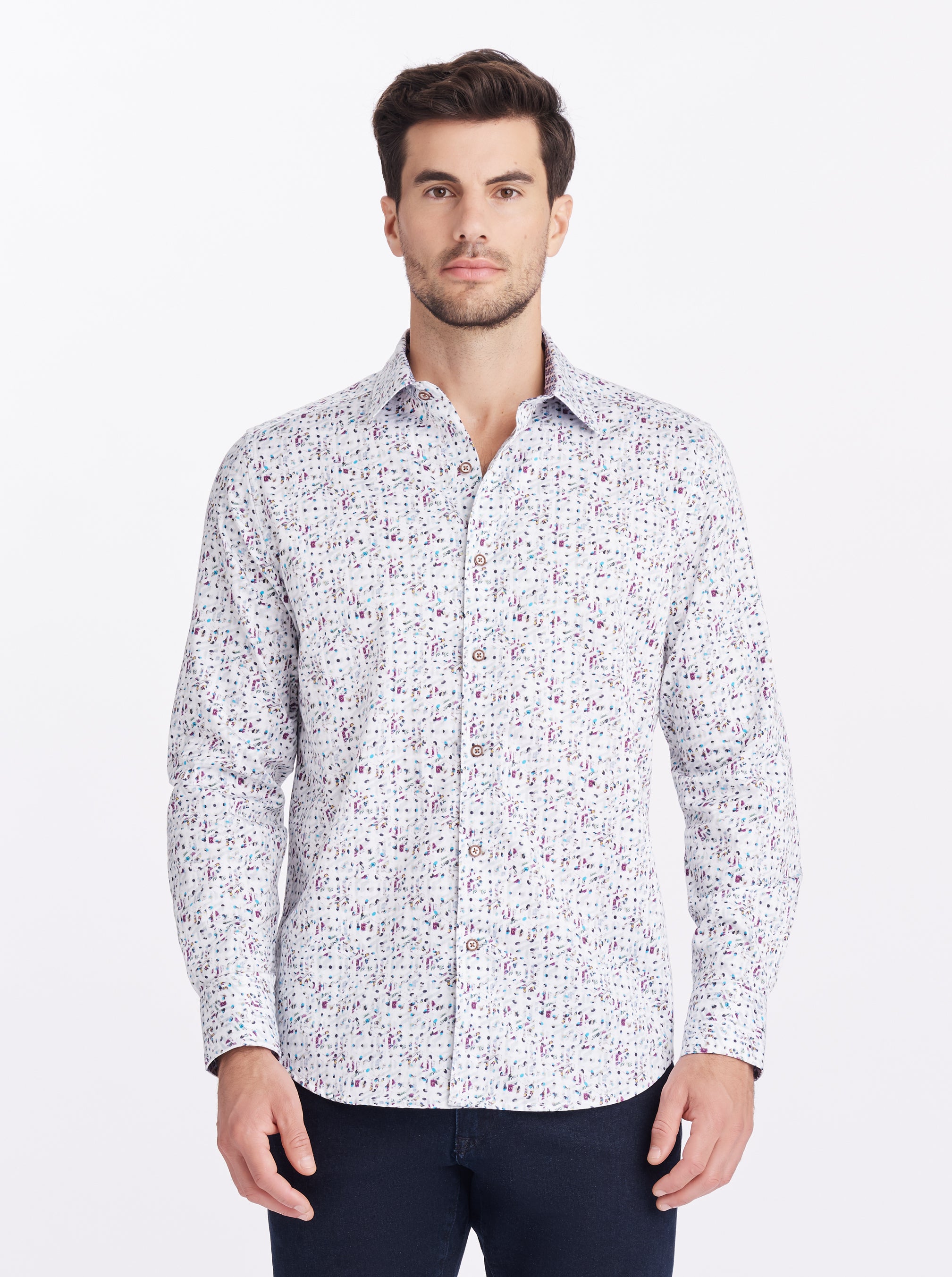 COMBE LONG SLEEVE BUTTON DOWN SHIRT
