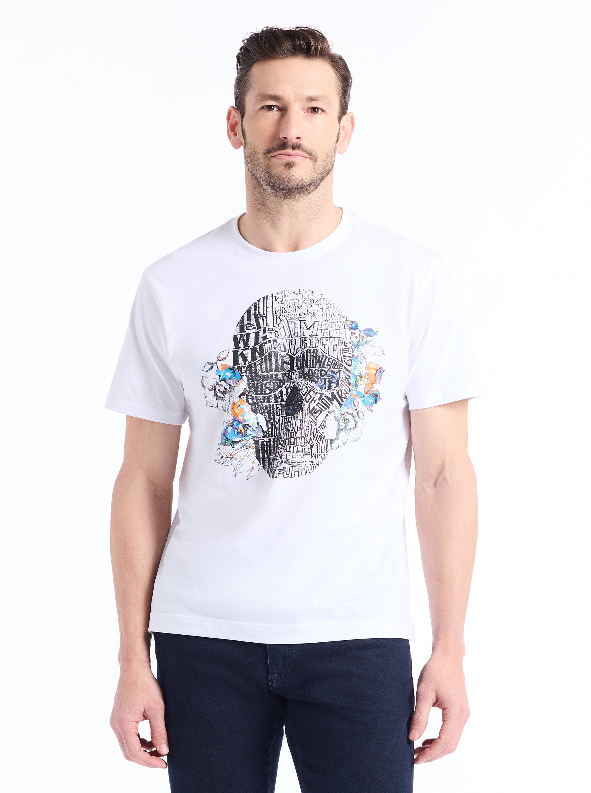 FLORAL SKULL SHORT SLEEVE T-SHIRT