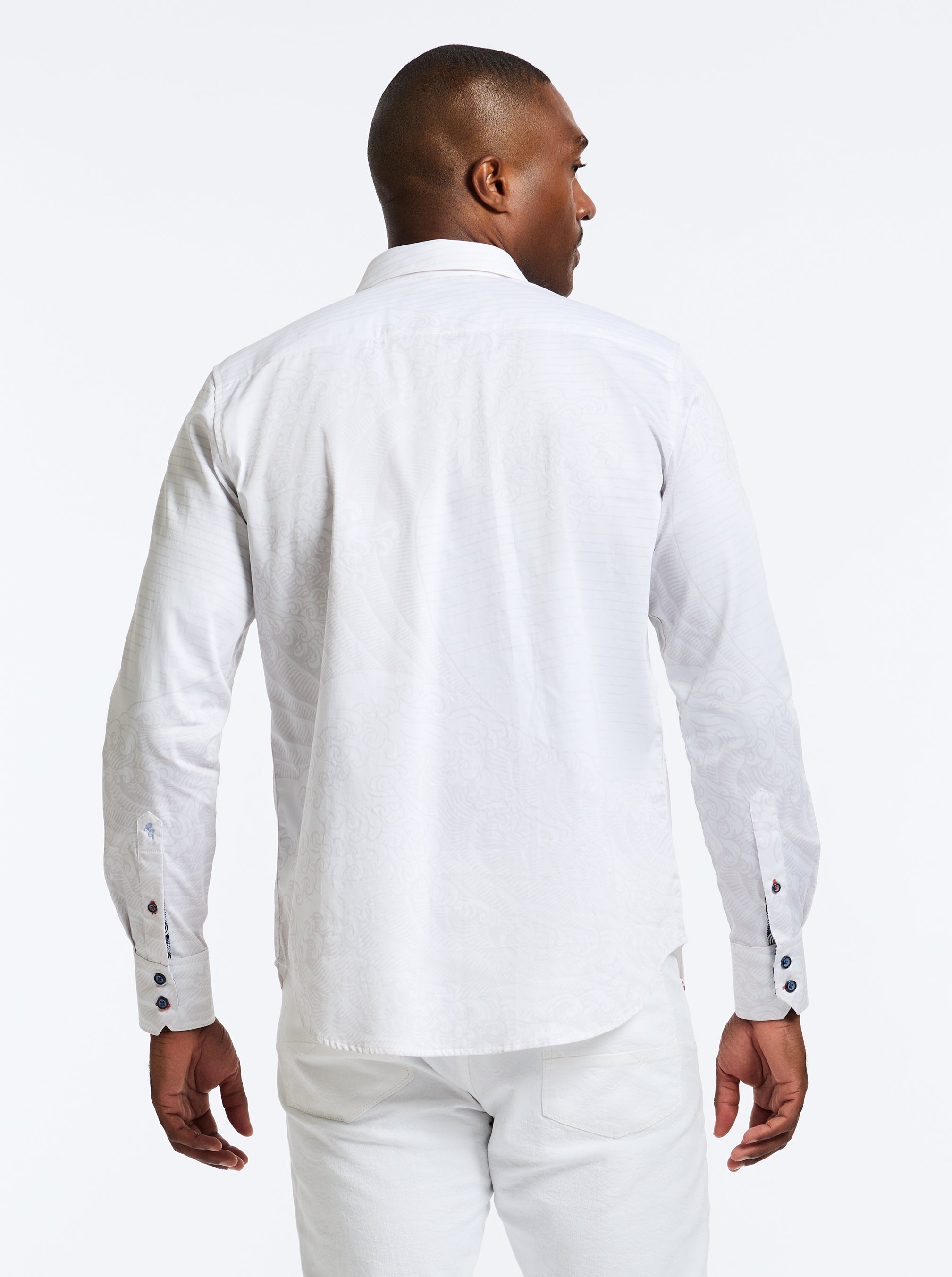 SHARK BREW LONG SLEEVE BUTTON DOWN SHIRT