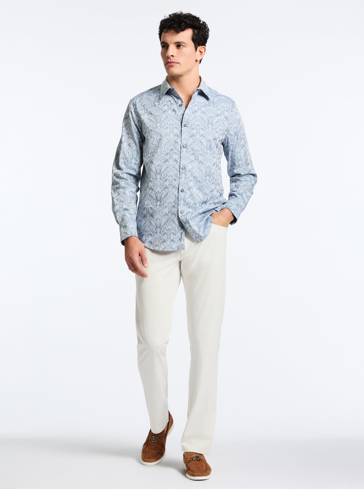 HIGHLAND LONG SLEEVE BUTTON DOWN SHIRT TALL