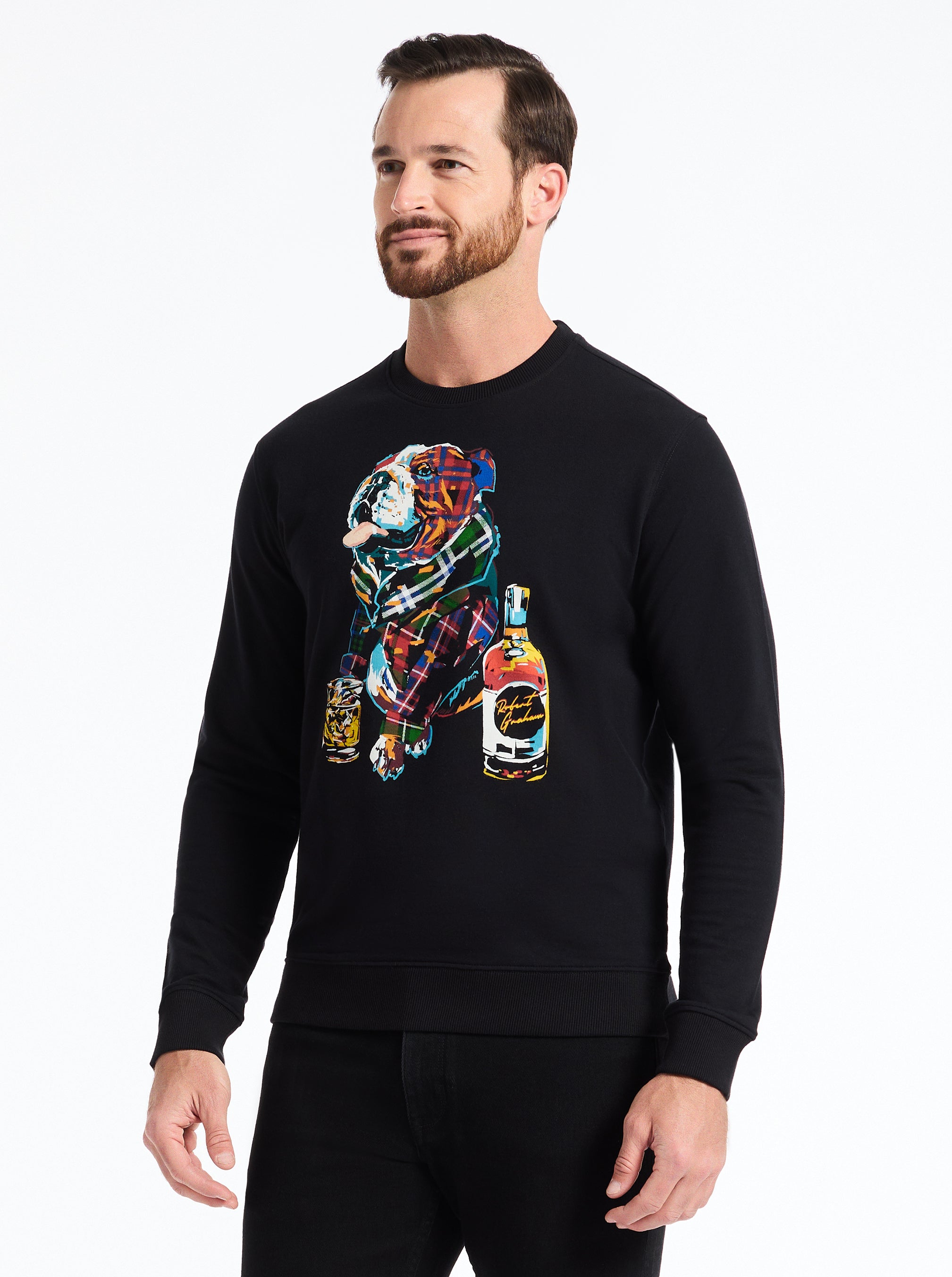 PLAID PUP LONG SLEEVE KNIT SHIRT