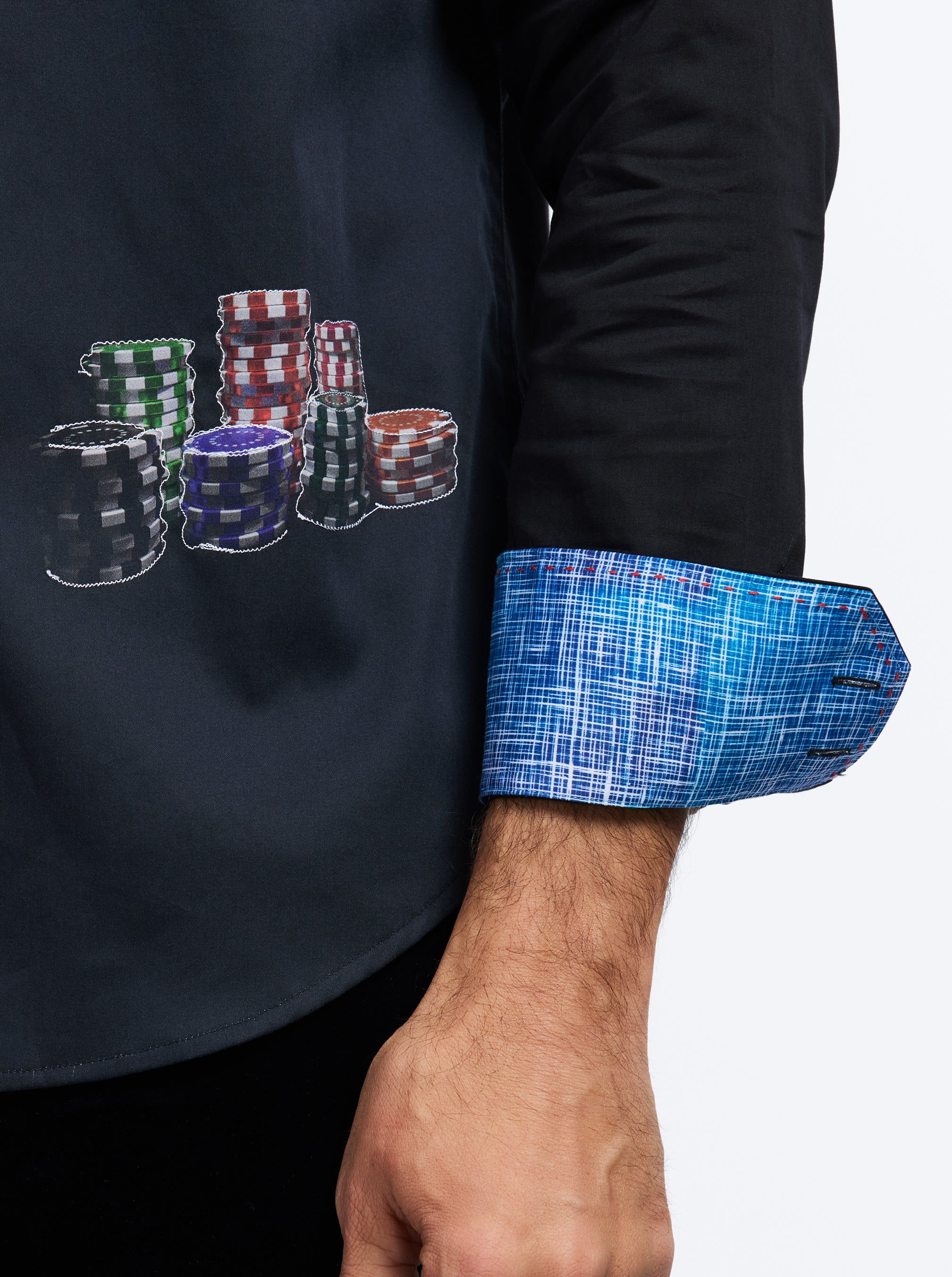 ROYAL FLUSH LONG SLEEVE BUTTON DOWN SHIRT BIG