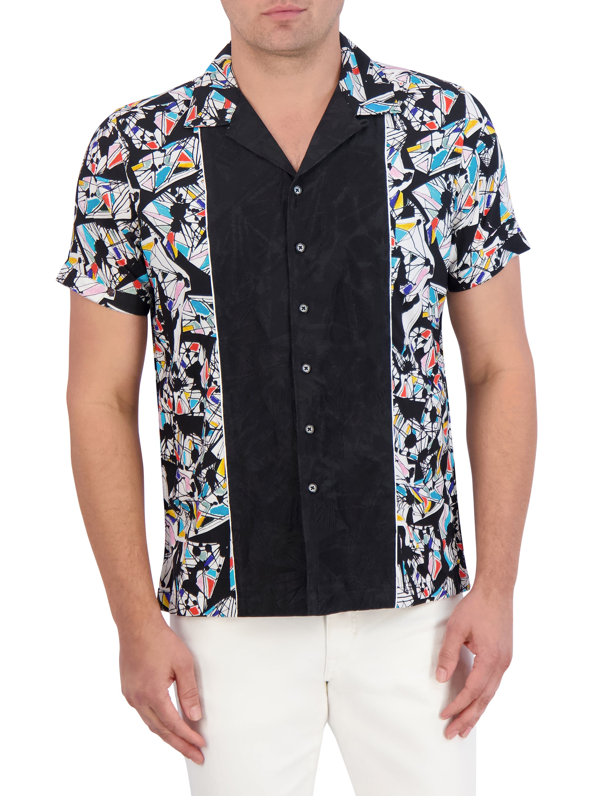 OMURA SHORT SLEEVE BUTTON DOWN SHIRT BIG