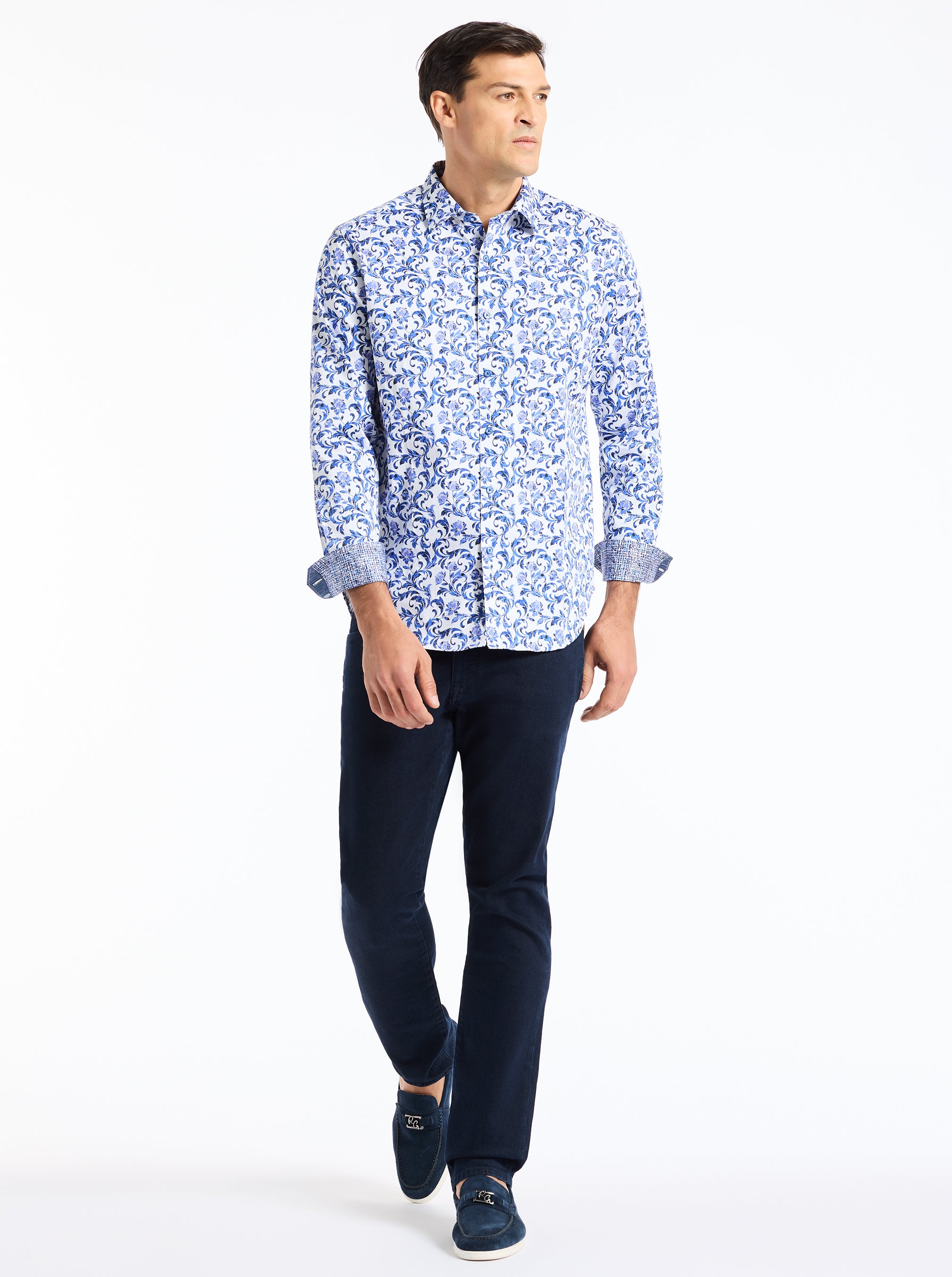 ASLAN LONG SLEEVE BUTTON DOWN SHIRT