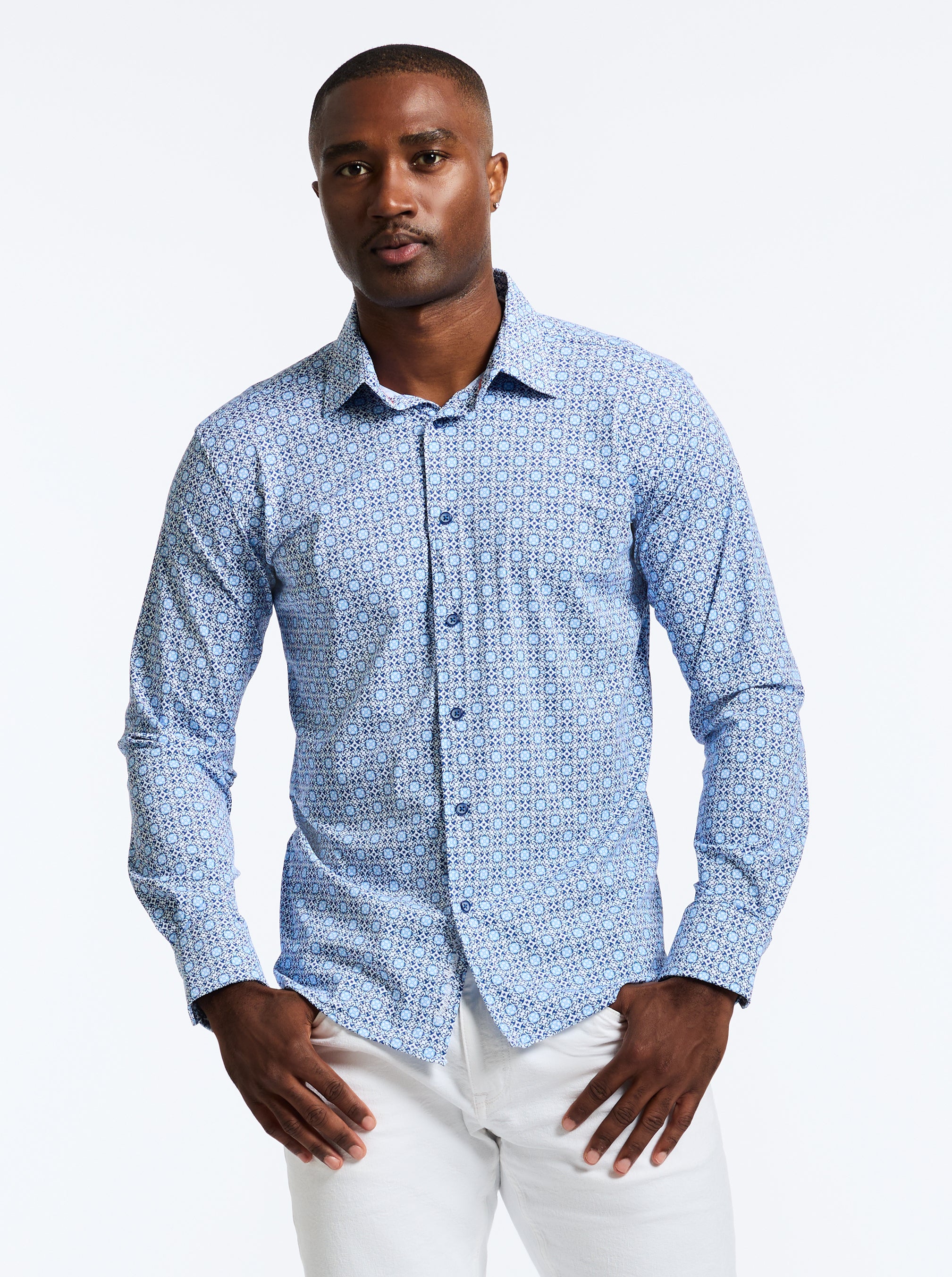 CASPIAN LONG SLEEVE BUTTON DOWN SHIRT TALL