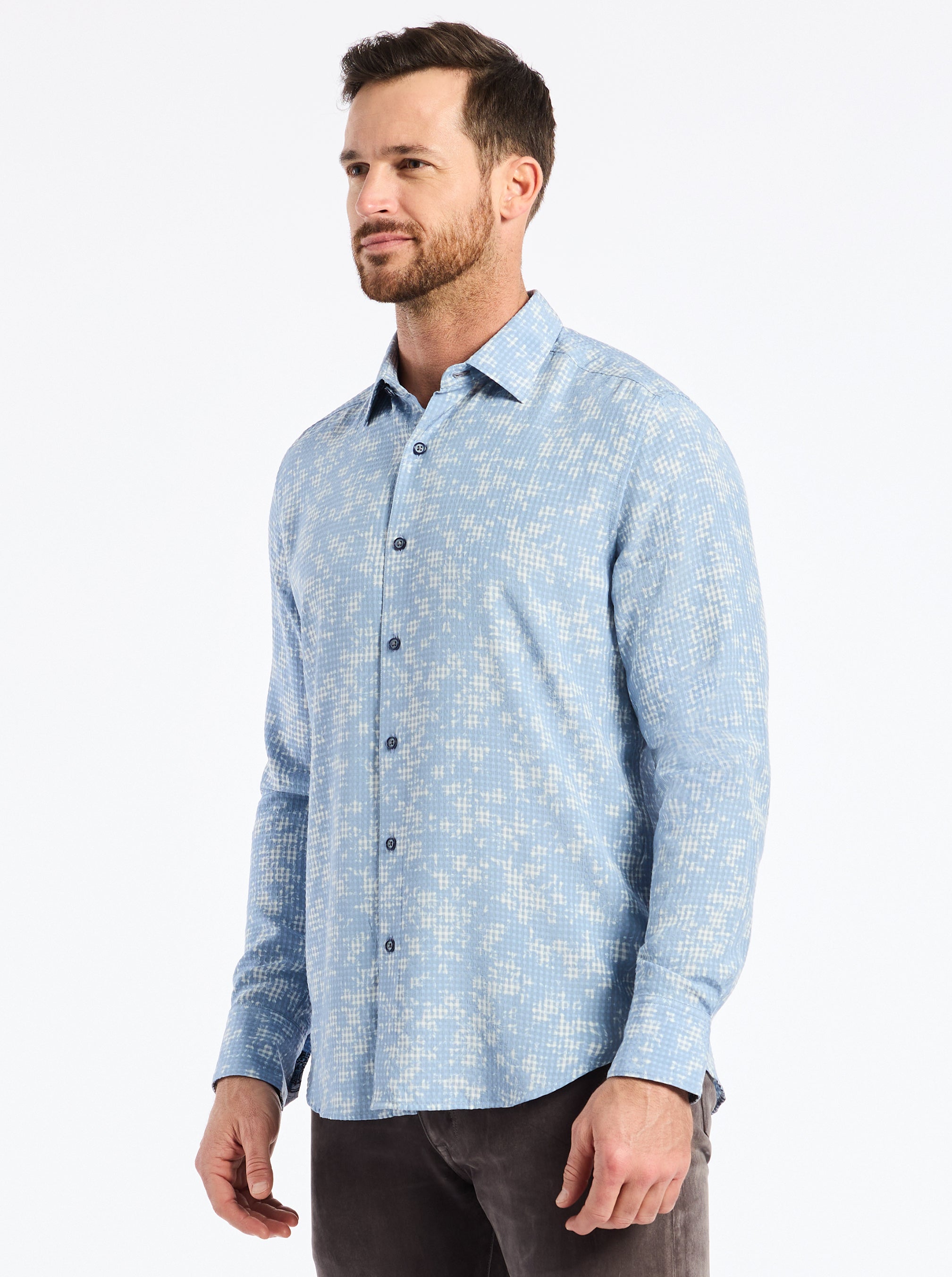 ANGOLA LONG SLEEVE BUTTON DOWN SHIRT