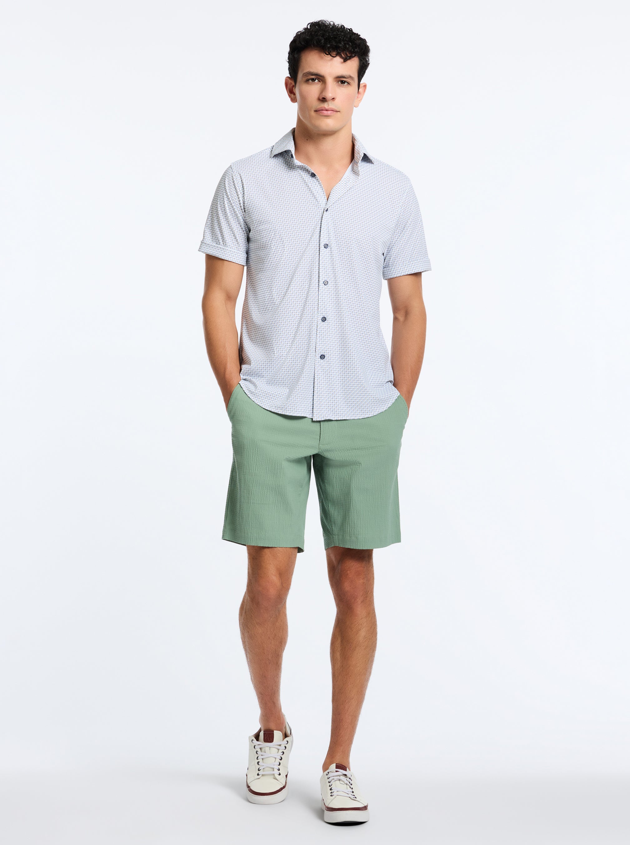 COPACABANNA SHORT SLEEVE BUTTON DOWN SHIRT