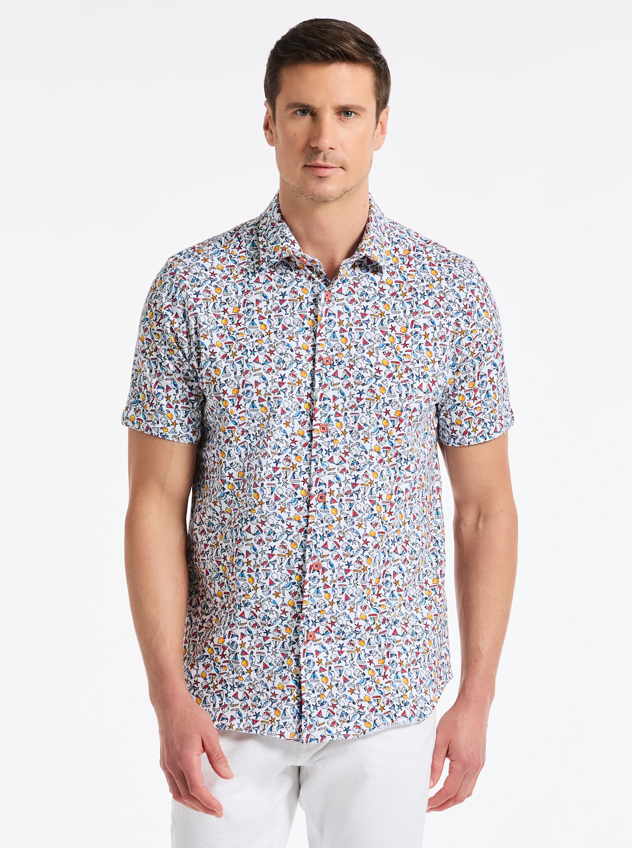 SUMMER SAILS SHORT SLEEVE BUTTON DOWN SHIRT