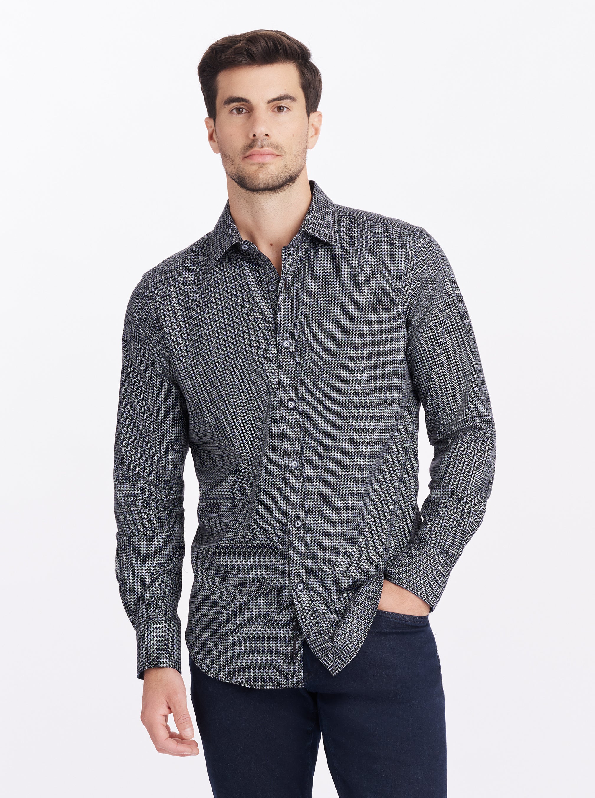 DEX LONG SLEEVE BUTTON DOWN SHIRT