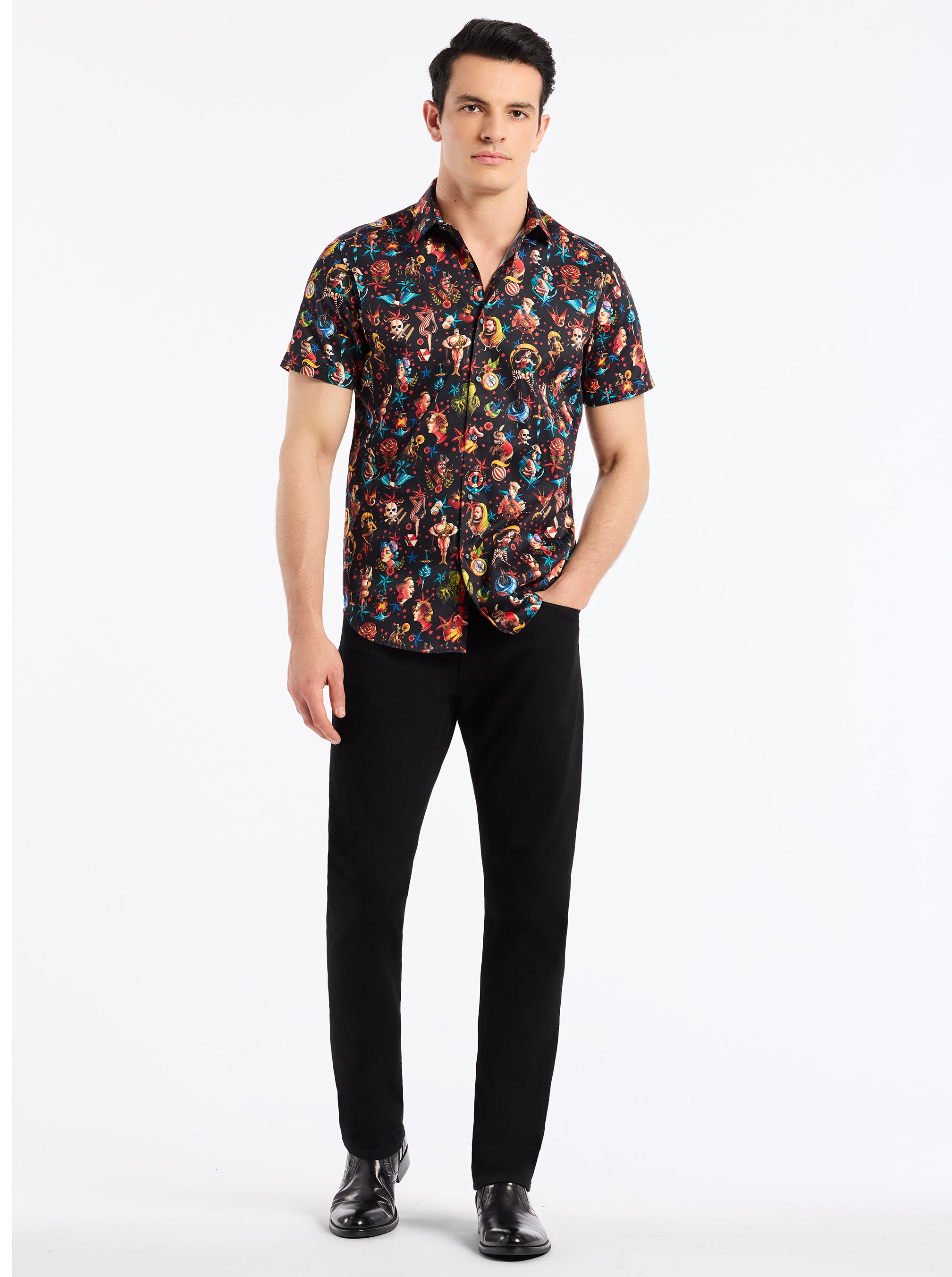 CARNI SHORT SLEEVE BUTTON DOWN SHIRT