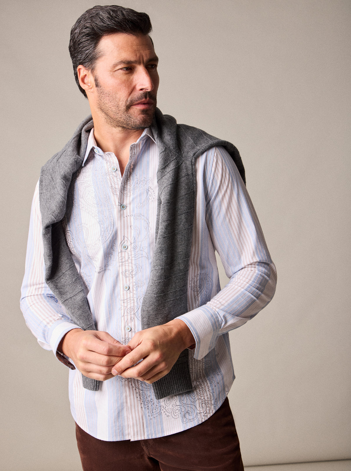 GLADSTONE LONG SLEEVE BUTTON DOWN SHIRT