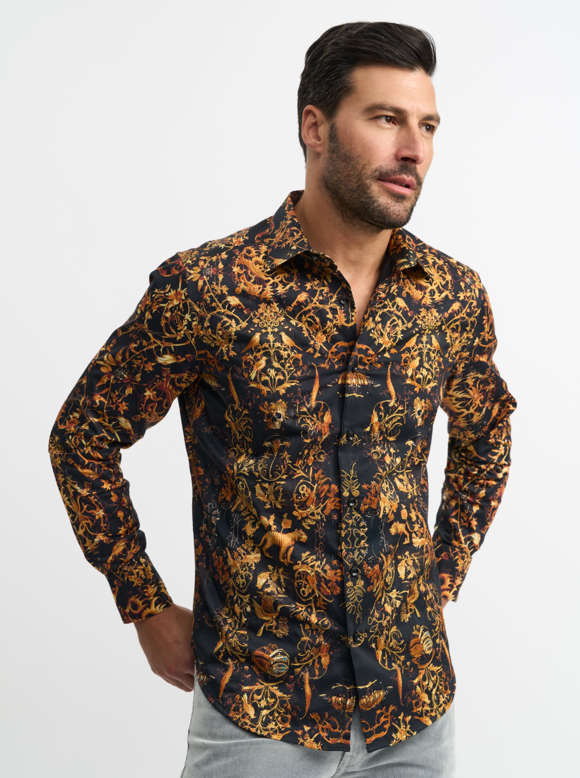 BRUT LONG SLEEVE BUTTON DOWN SHIRT