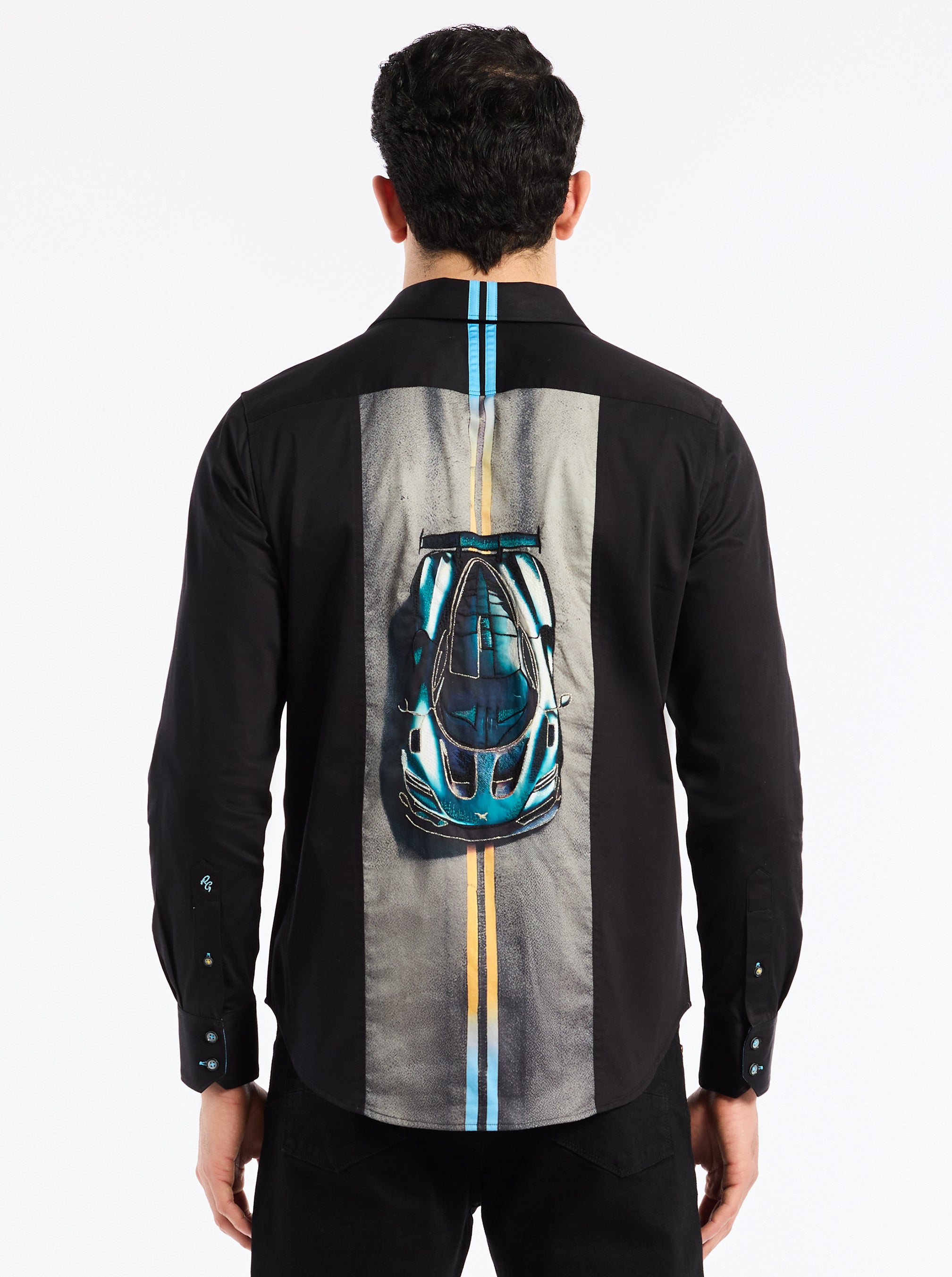 RIDE THE LINE LONG SLEEVE BUTTON DOWN SHIRT