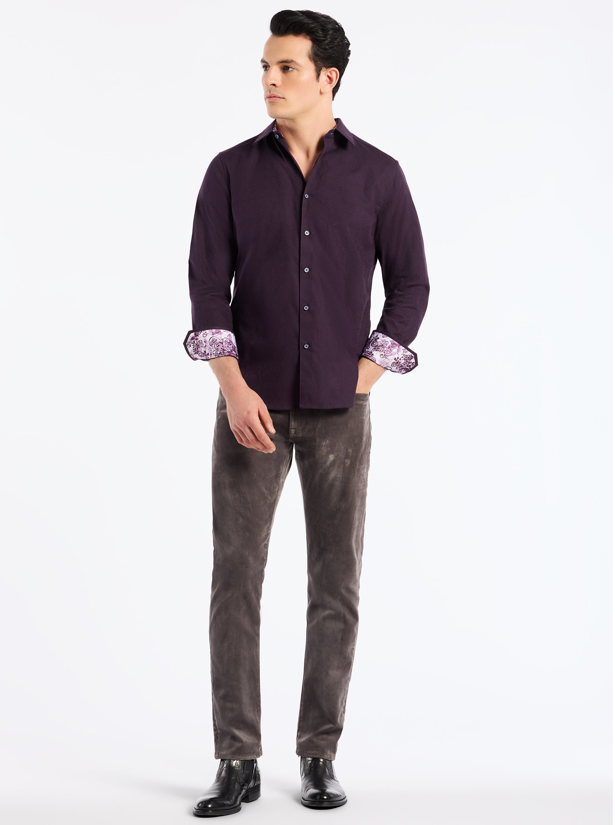 ODYSSEY LONG SLEEVE BUTTON DOWN SHIRT