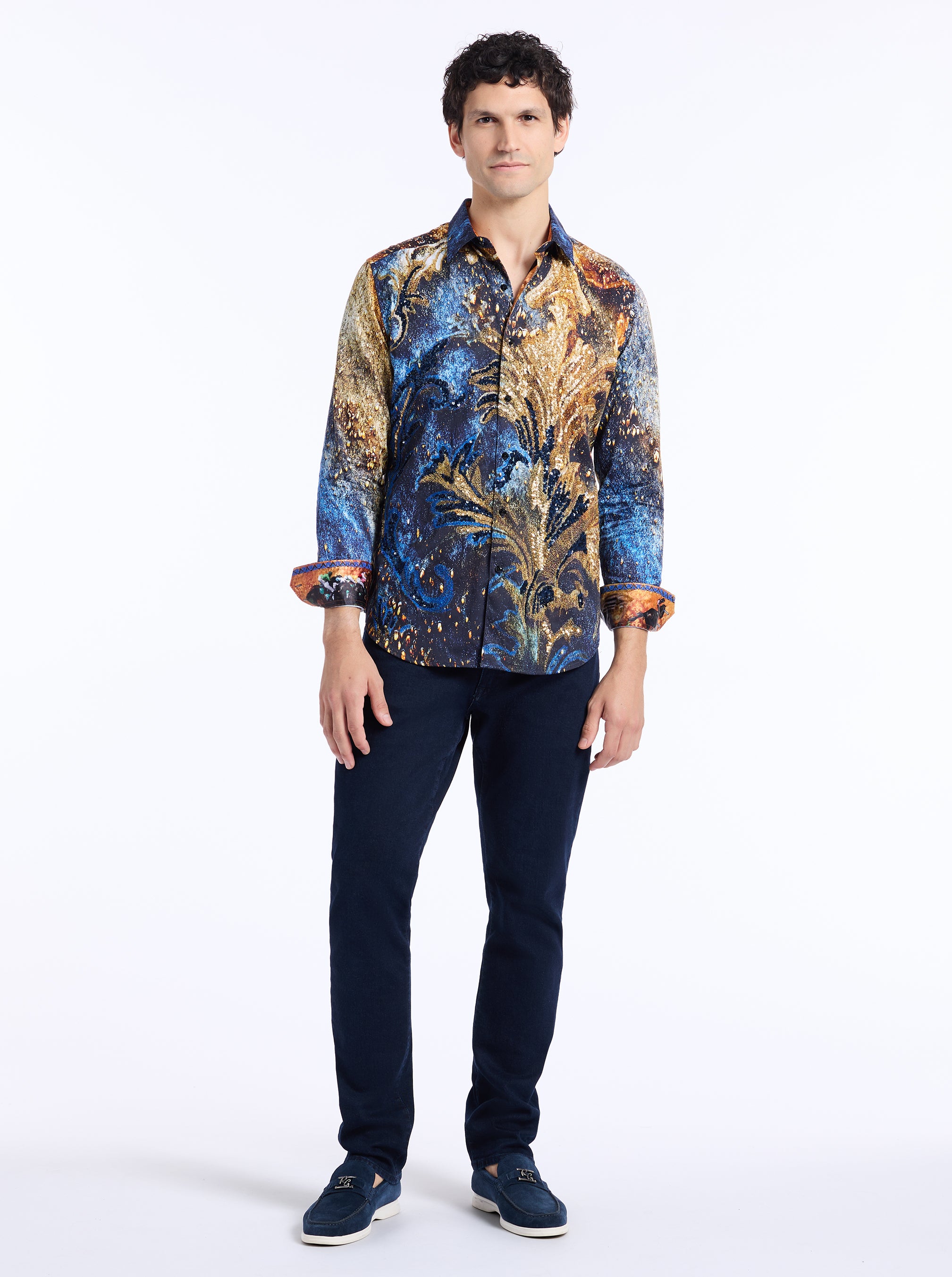 LIMITED EDITION FLEUR DE MARE LONG SLEEVE BUTTON DOWN SHIRT