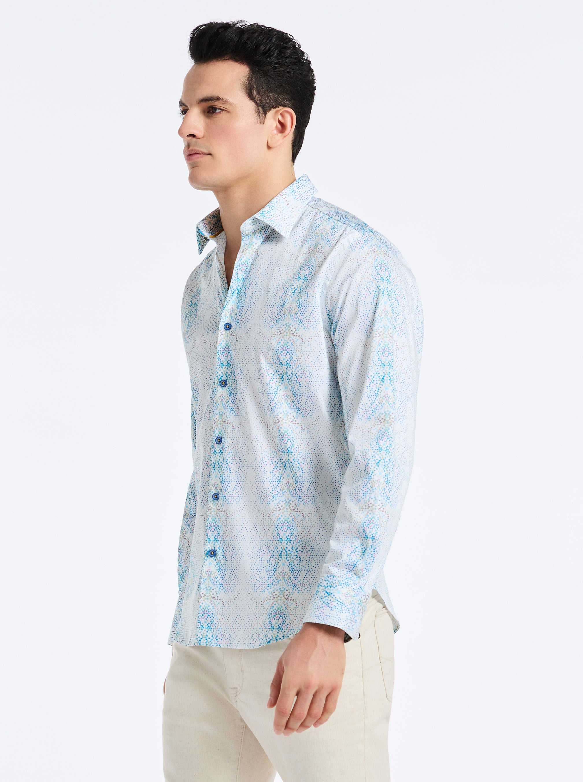 FUERTEVENTURA LONG SLEEVE BUTTON DOWN SHIRT