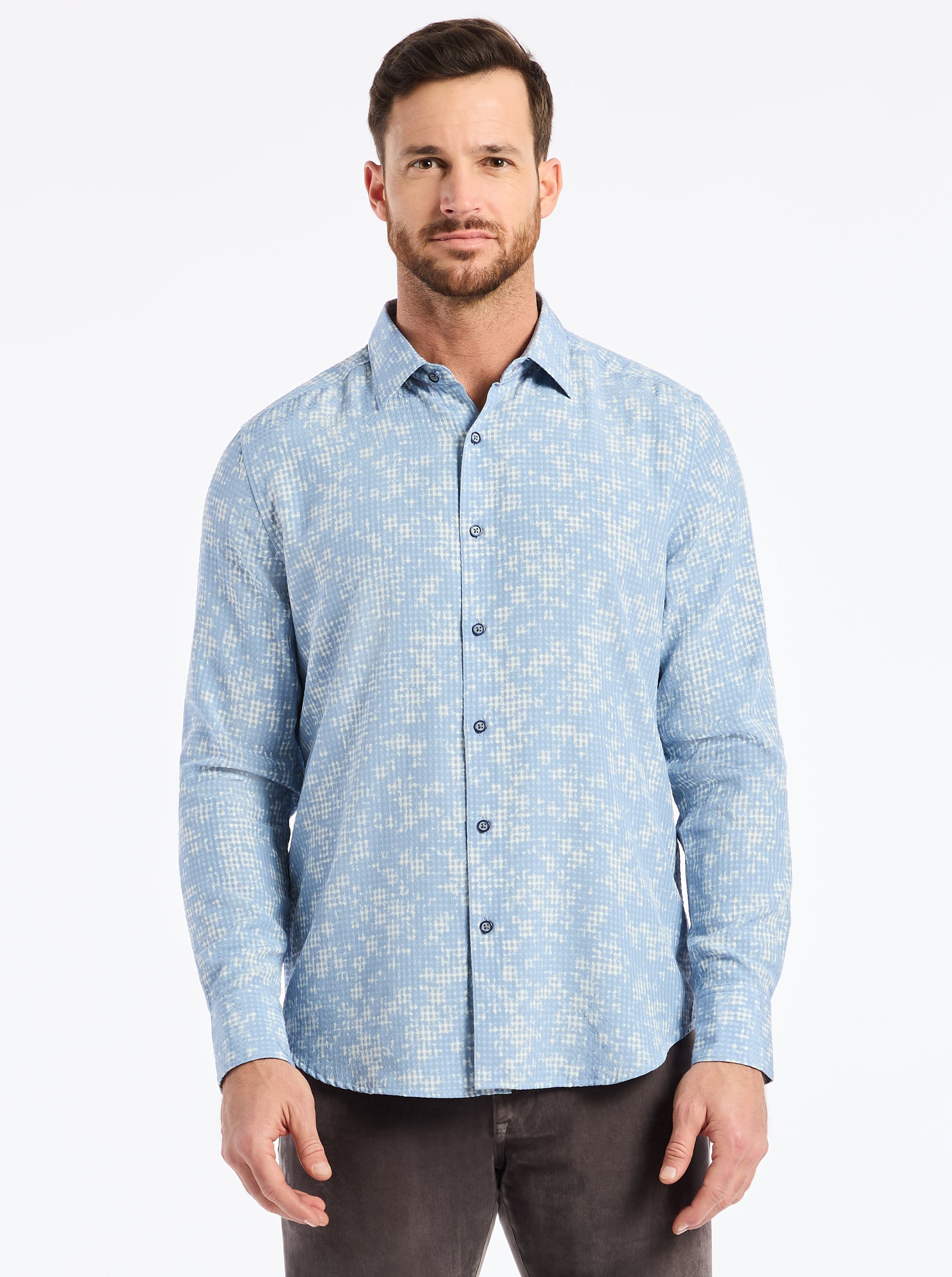 ANGOLA LONG SLEEVE BUTTON DOWN SHIRT