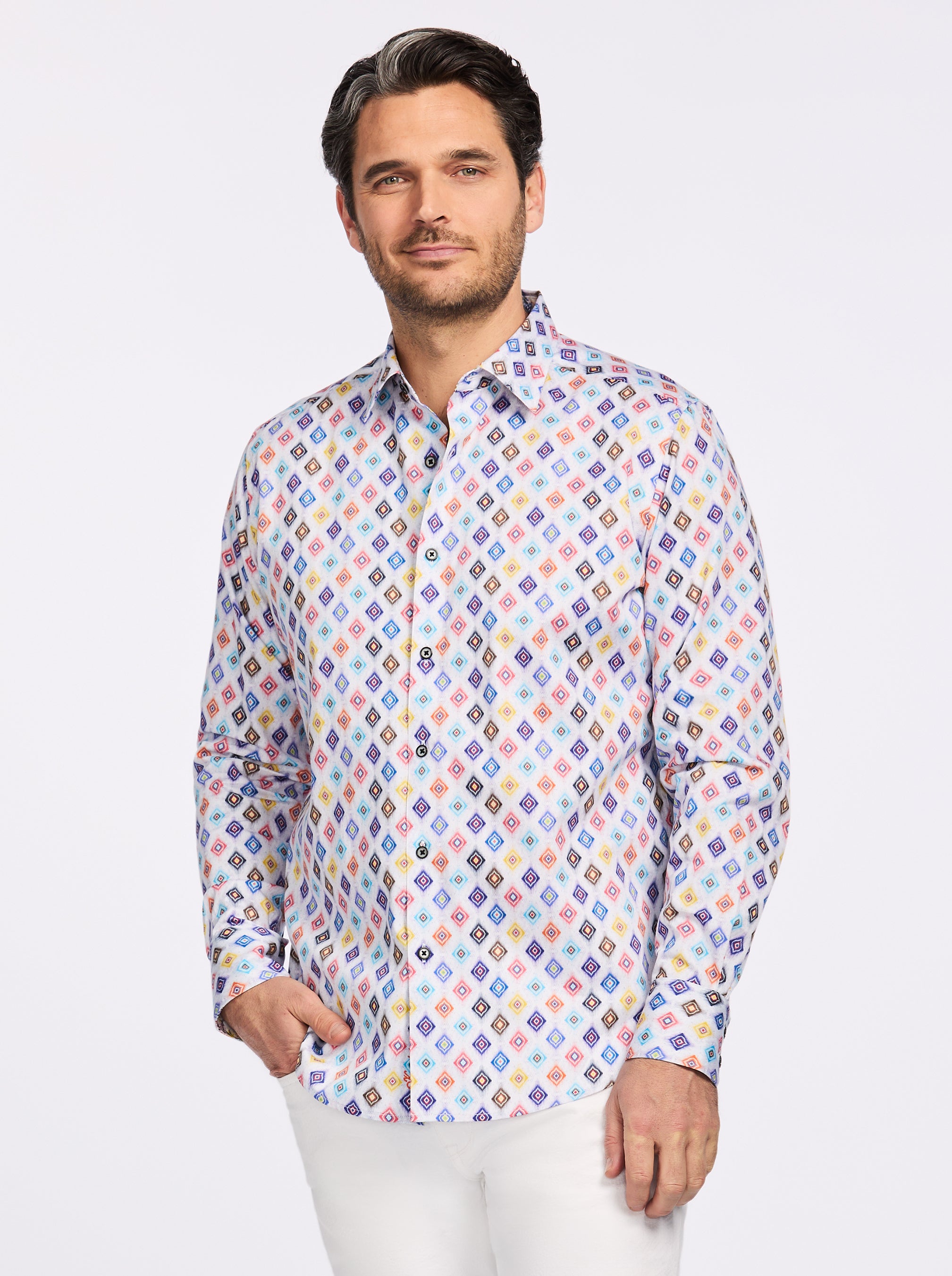 PETERMAN LONG SLEEVE BUTTON DOWN SHIRT