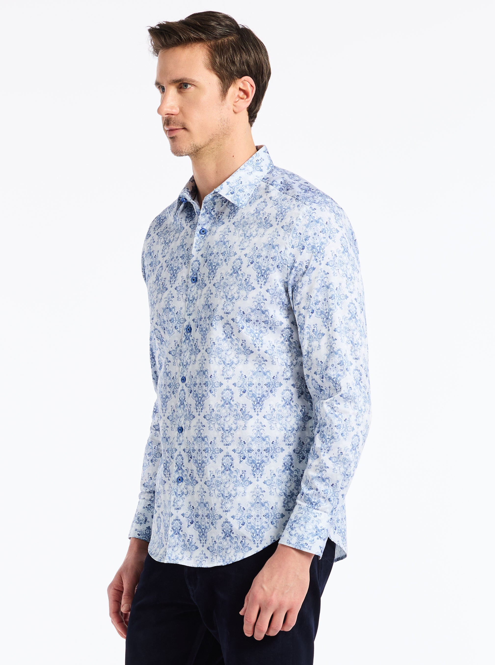 DELANCEY LONG SLEEVE BUTTON DOWN SHIRT